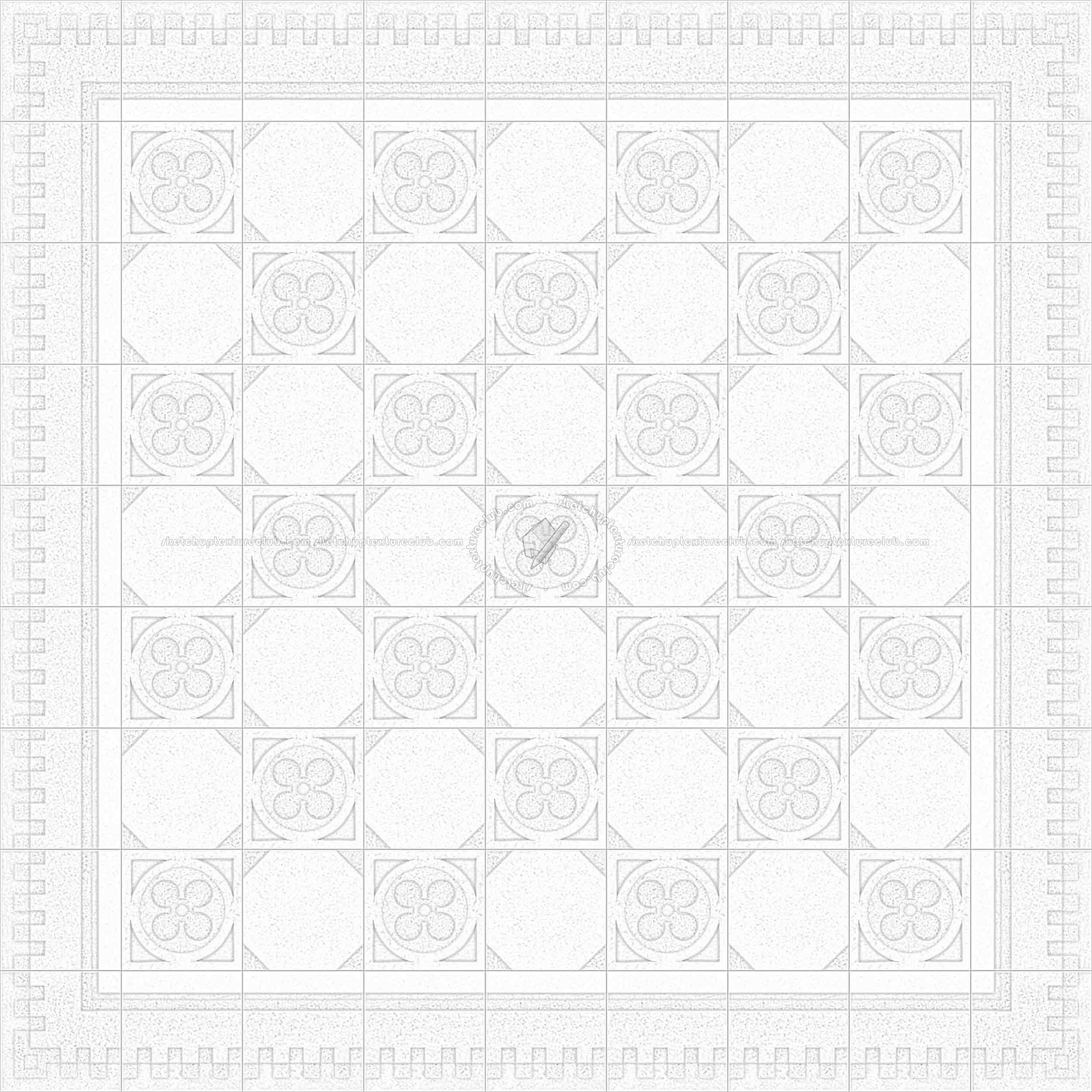 Textures   -   ARCHITECTURE   -   TILES INTERIOR   -   Cement - Encaustic   -   Cement  - Cement concrete tile texture seamless 13334 - Ambient occlusion