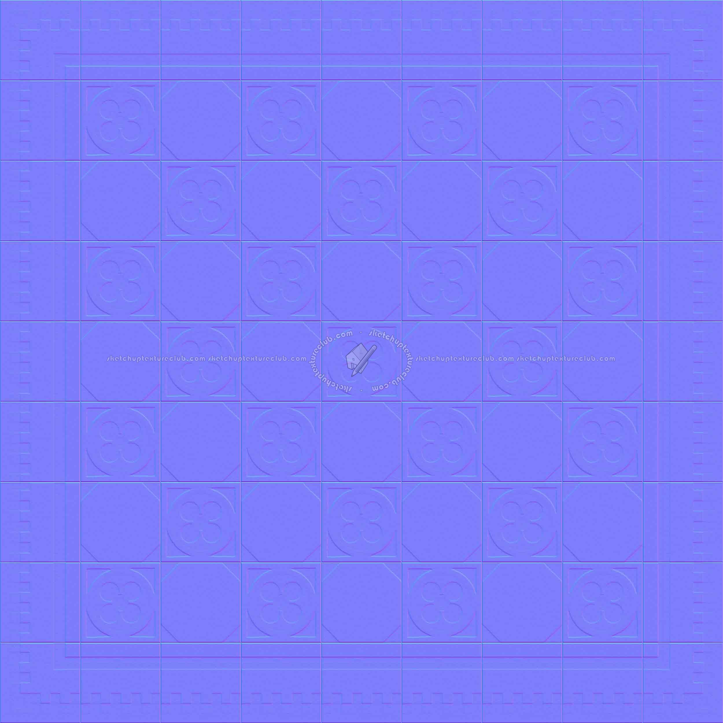 Textures   -   ARCHITECTURE   -   TILES INTERIOR   -   Cement - Encaustic   -   Cement  - Cement concrete tile texture seamless 13334 - Normal