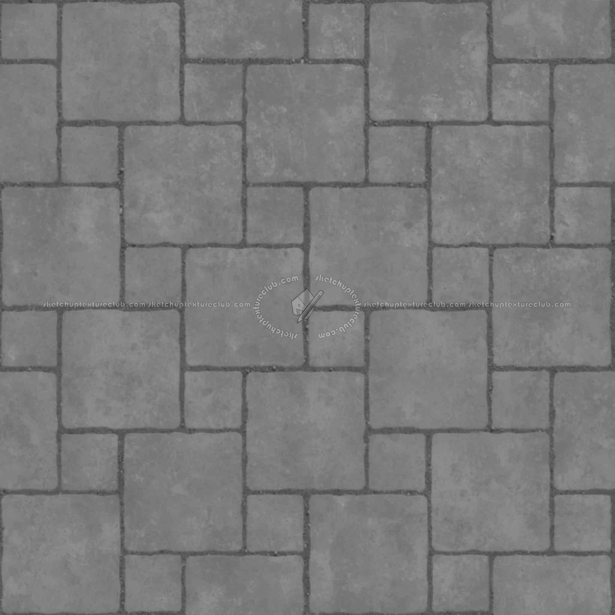 Textures   -   ARCHITECTURE   -   PAVING OUTDOOR   -   Concrete   -   Blocks damaged  - Concrete paving outdoor damaged texture seamless 05498 - Displacement