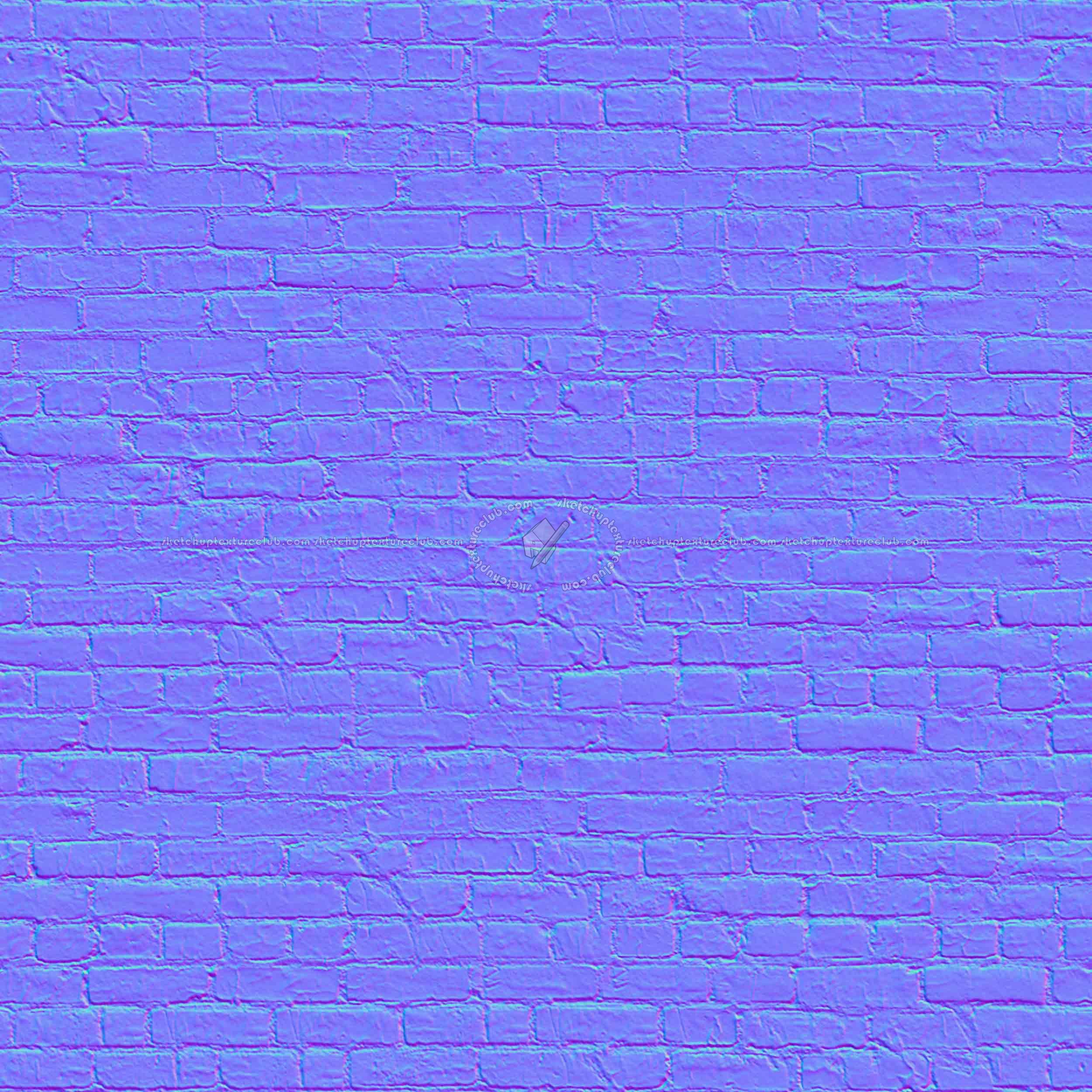 Textures   -   ARCHITECTURE   -   BRICKS   -   Damaged bricks  - Damaged bricks texture seamless 00120 - Normal