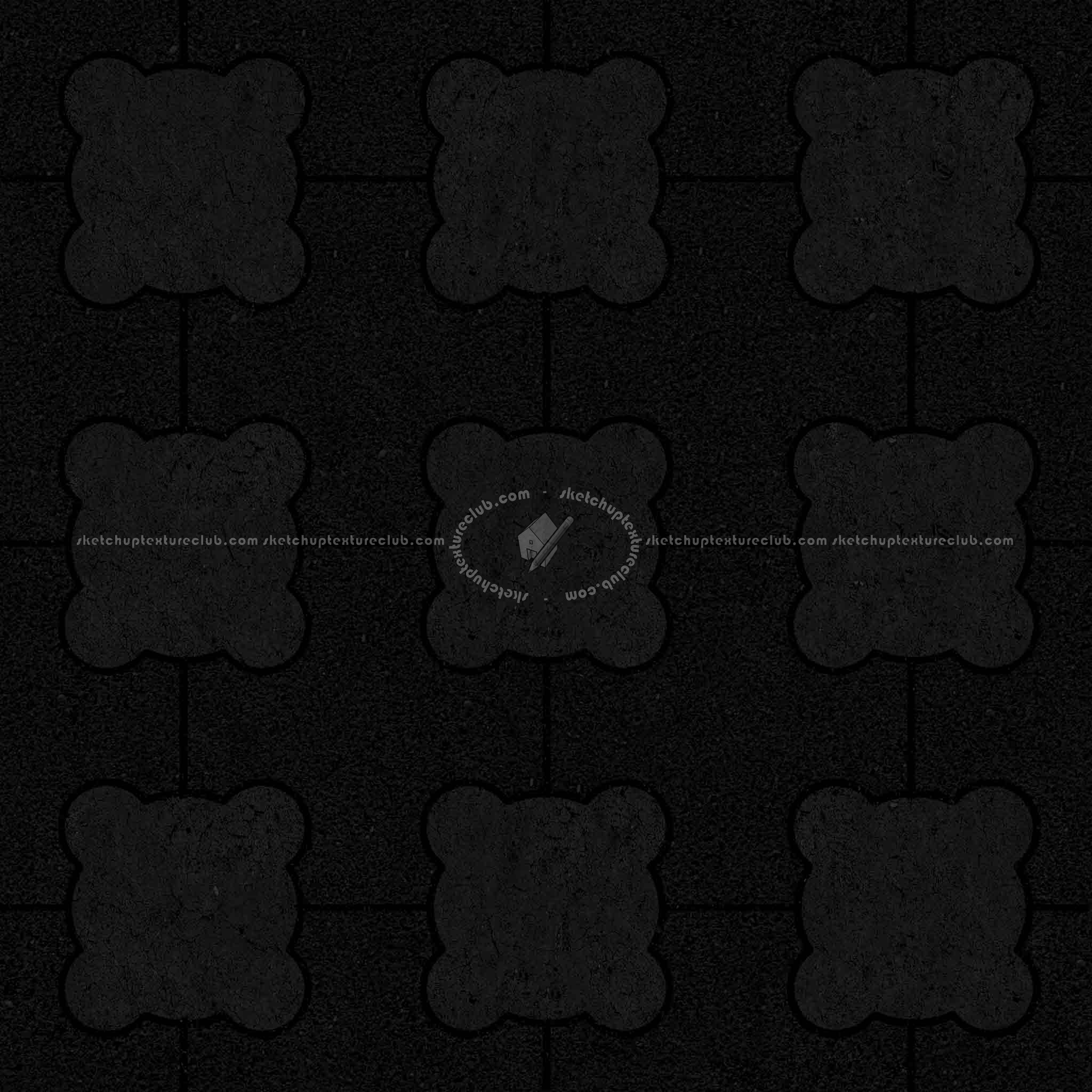 Textures   -   ARCHITECTURE   -   PAVING OUTDOOR   -   Concrete   -   Blocks mixed  - Paving concrete mixed size texture seamless 05580 - Specular