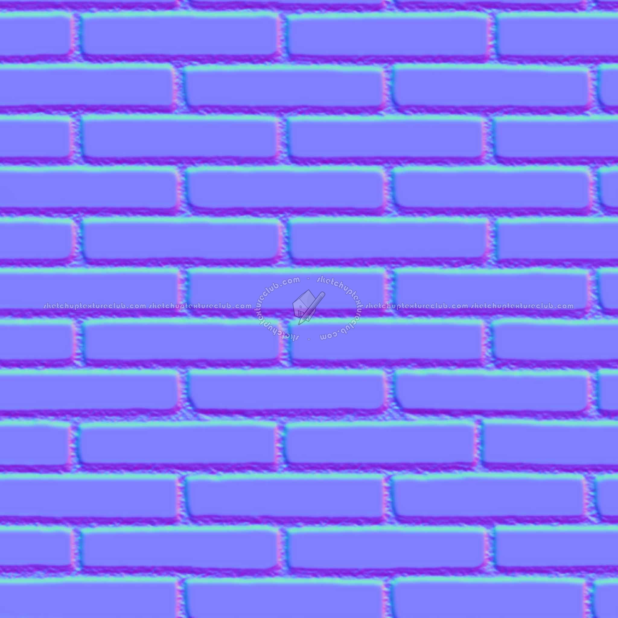 Textures   -   ARCHITECTURE   -   BRICKS   -   Colored Bricks   -   Smooth  - Texture colored bricks smooth seamless 00070 - Normal