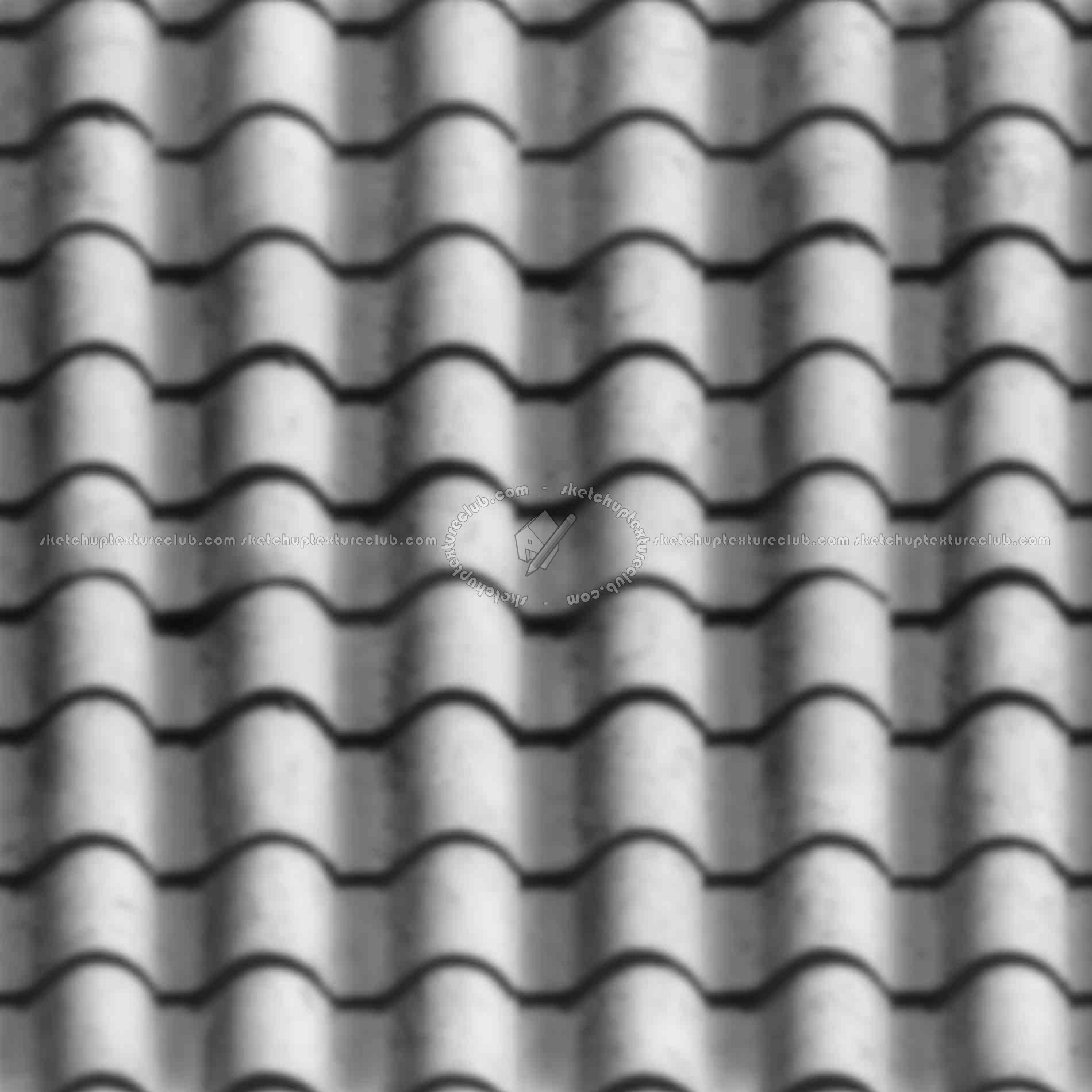 Textures   -   ARCHITECTURE   -   ROOFINGS   -   Clay roofs  - Clay roof texture seamless 19568 - Displacement