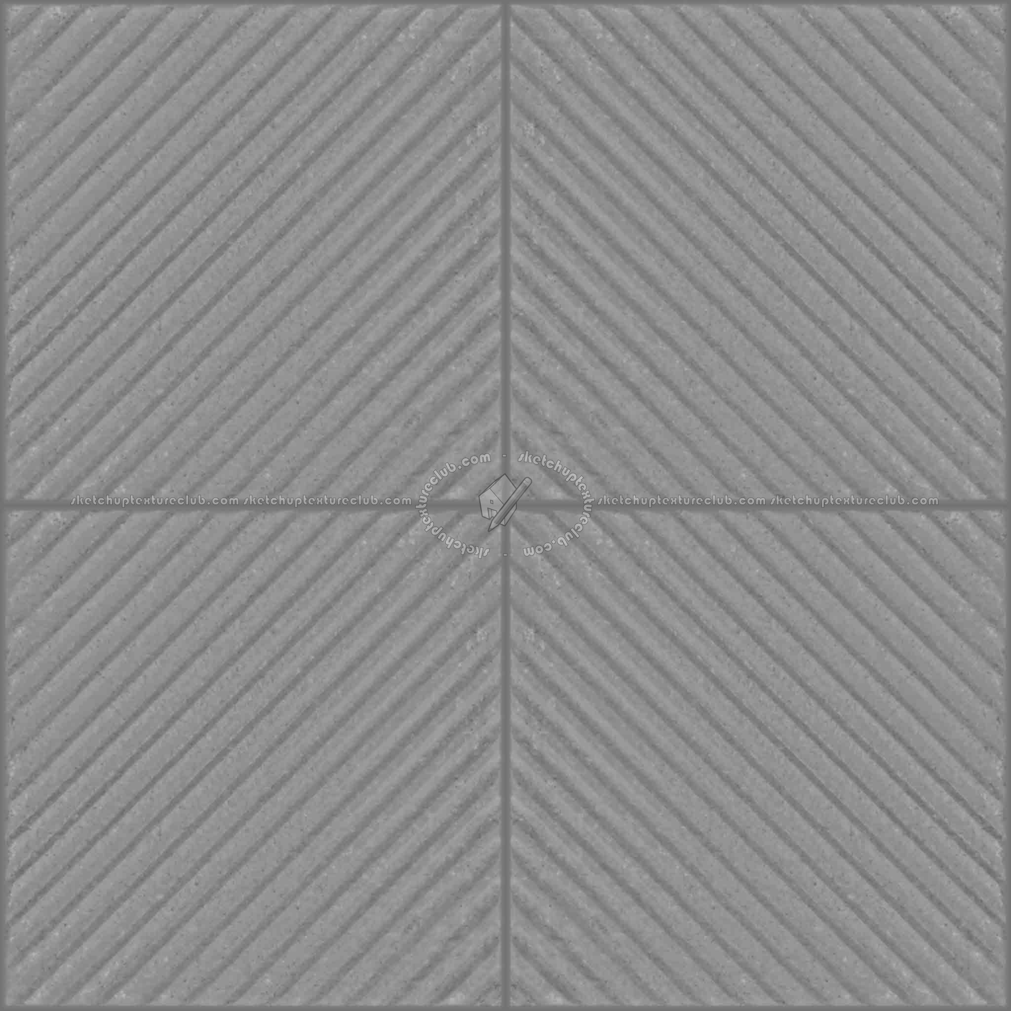 Textures   -   ARCHITECTURE   -   PAVING OUTDOOR   -   Concrete   -   Blocks regular  - Ramp concrete tiles PBR texture seamless 21971 - Displacement