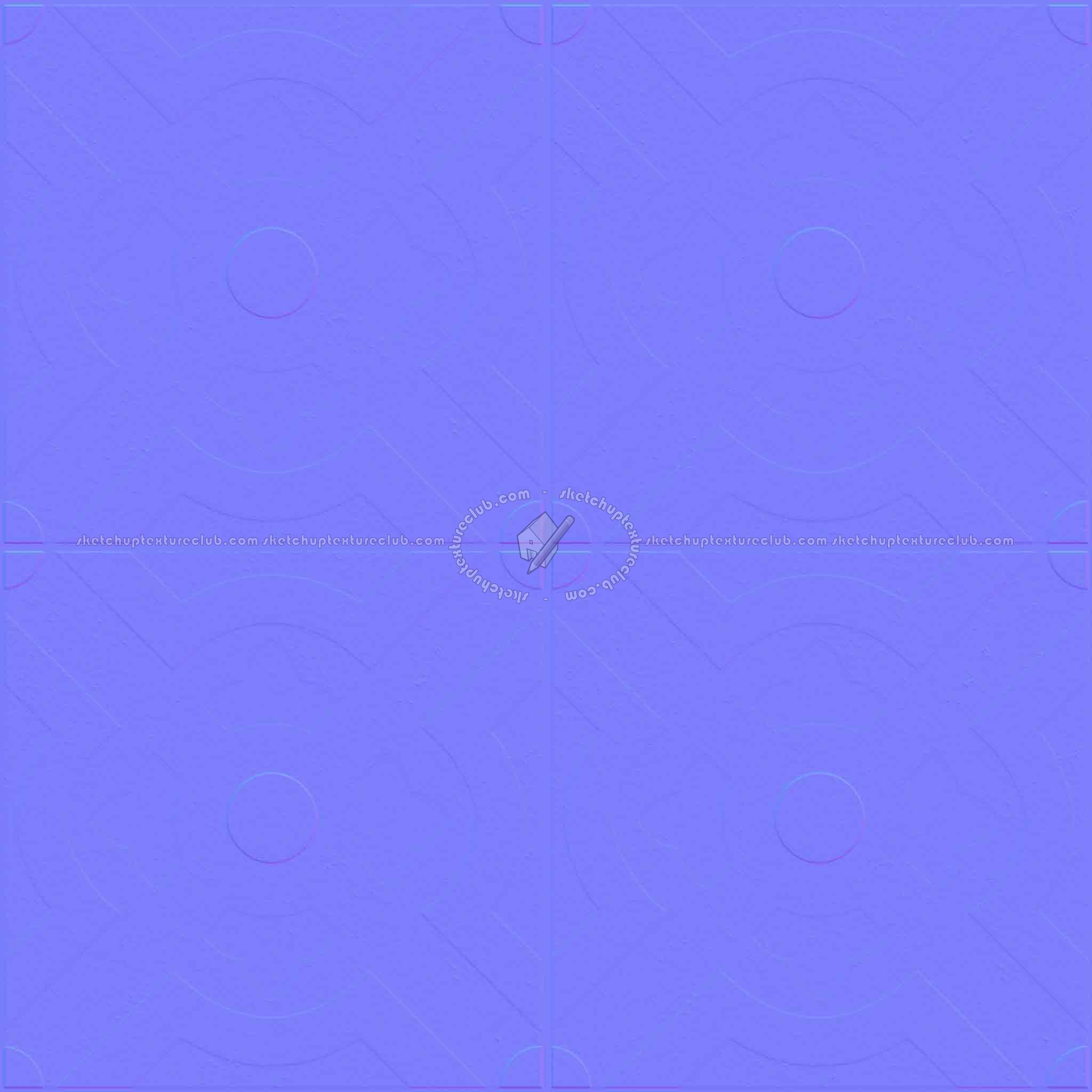 Textures - ARCHITECTURE - TILES INTERIOR - Ornate tiles - Geometric patterns - Ceramic geometric tiles PBR texture seamless 21932 - Normal