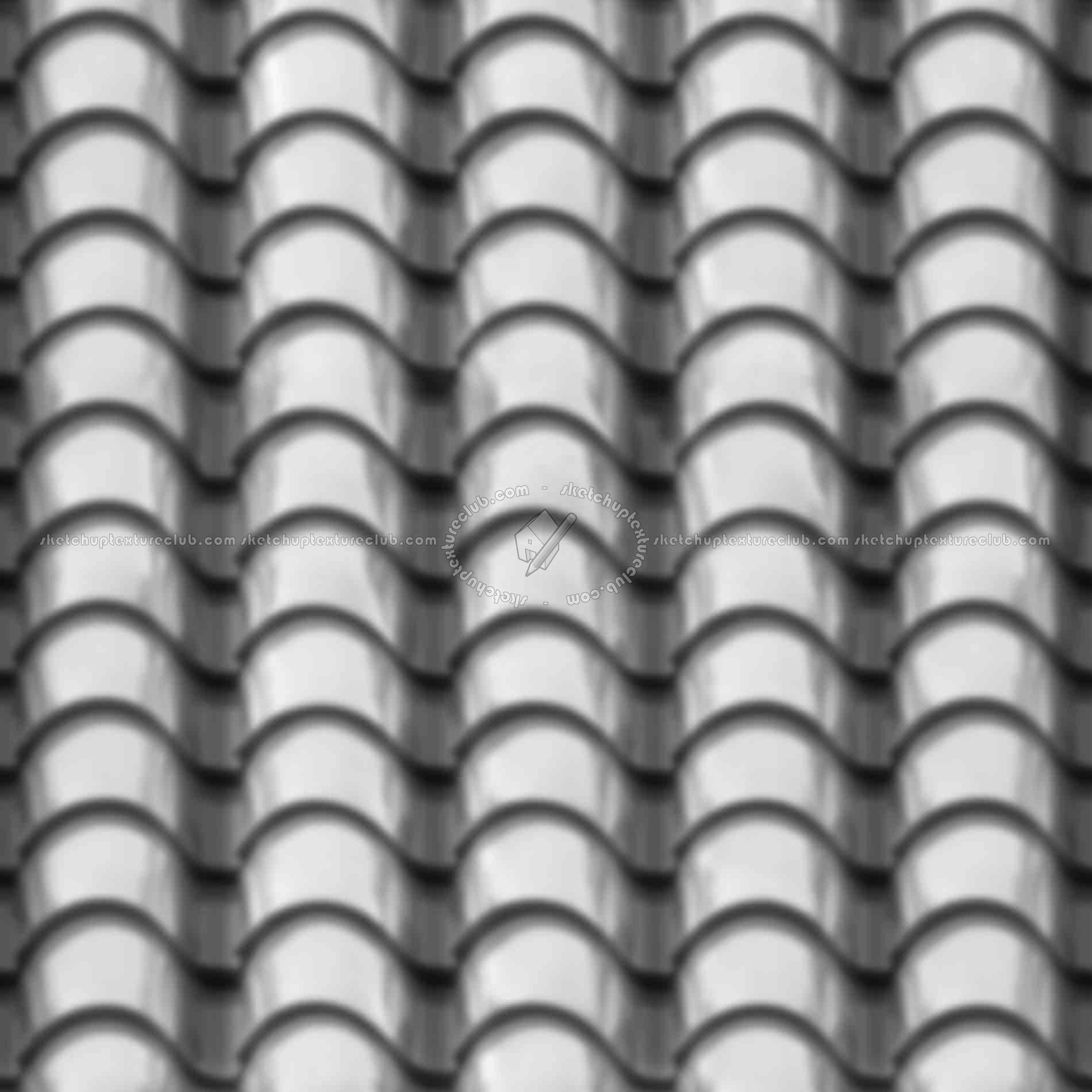 Textures   -   ARCHITECTURE   -   ROOFINGS   -   Clay roofs  - Clay roof texture seamless 19571 - Displacement
