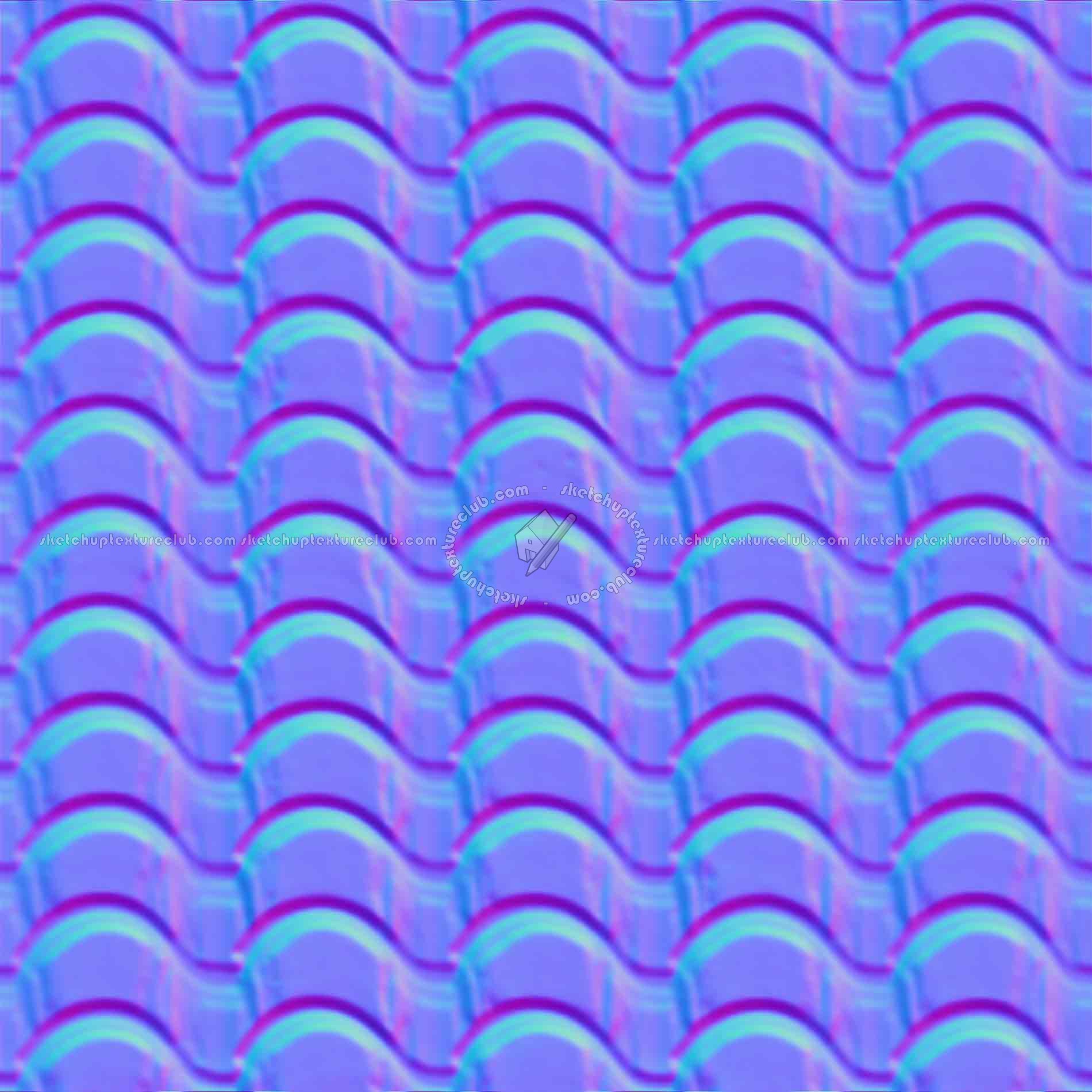 Textures   -   ARCHITECTURE   -   ROOFINGS   -   Clay roofs  - Clay roof texture seamless 19571 - Normal