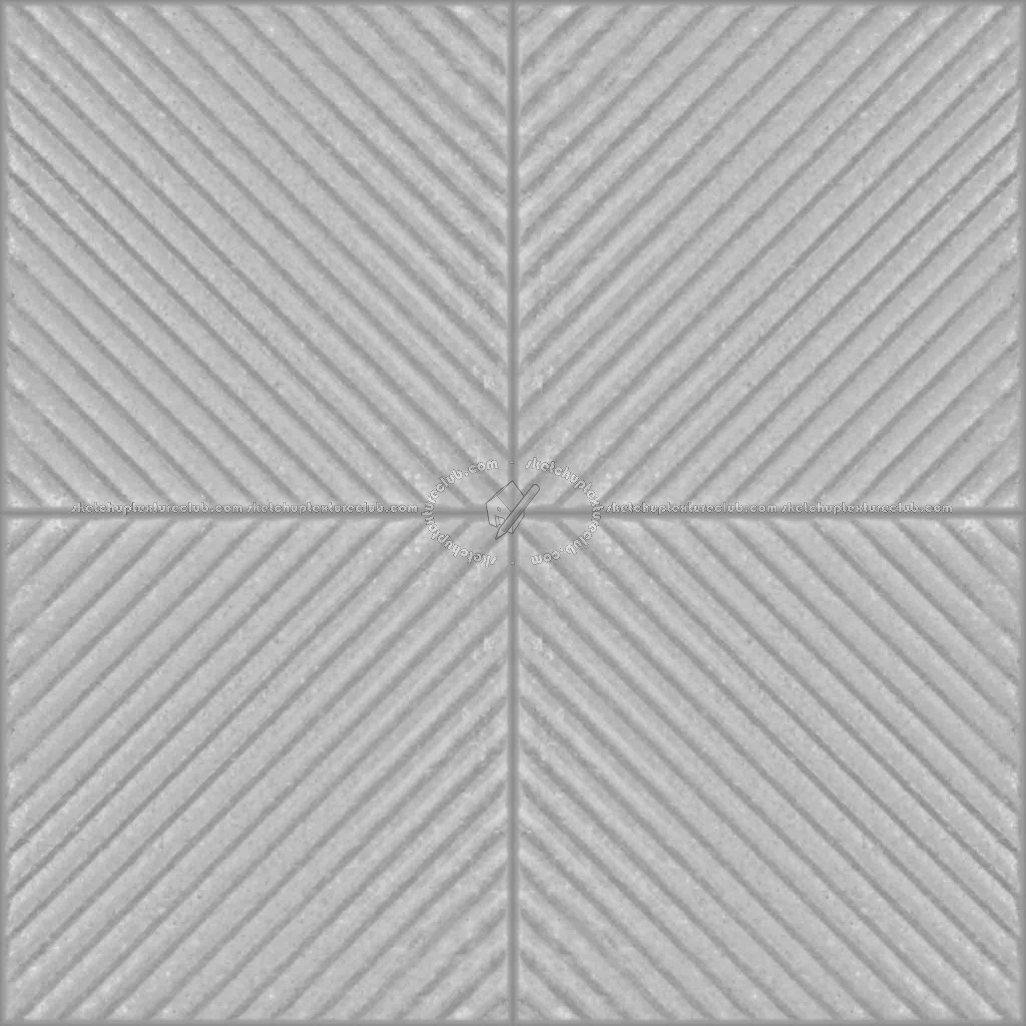 Textures   -   ARCHITECTURE   -   PAVING OUTDOOR   -   Concrete   -   Blocks regular  - Ramp concrete tiles PBR texture seamless 21974 - Displacement