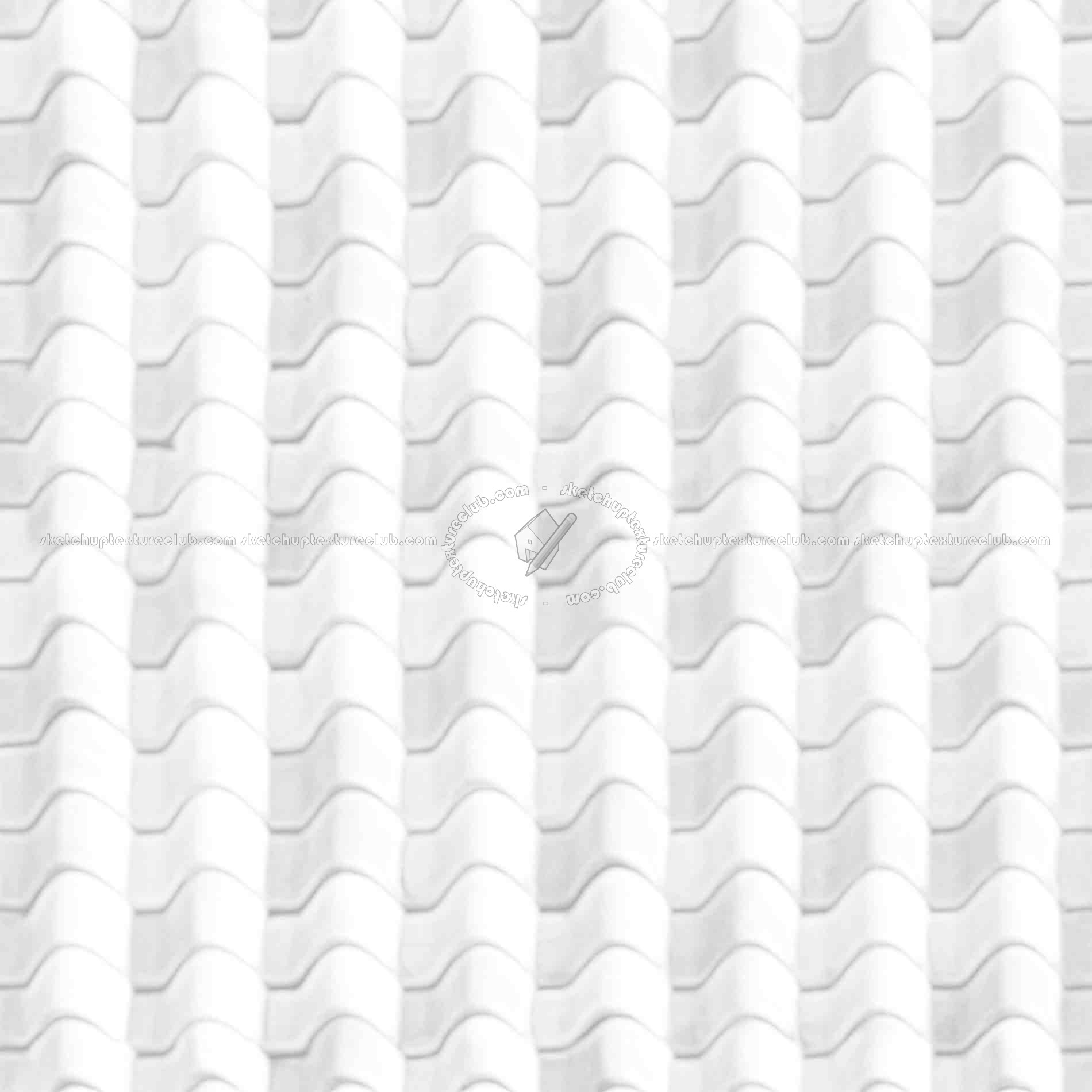 Textures   -   ARCHITECTURE   -   ROOFINGS   -   Clay roofs  - Clay roof texture seamless 19573 - Ambient occlusion