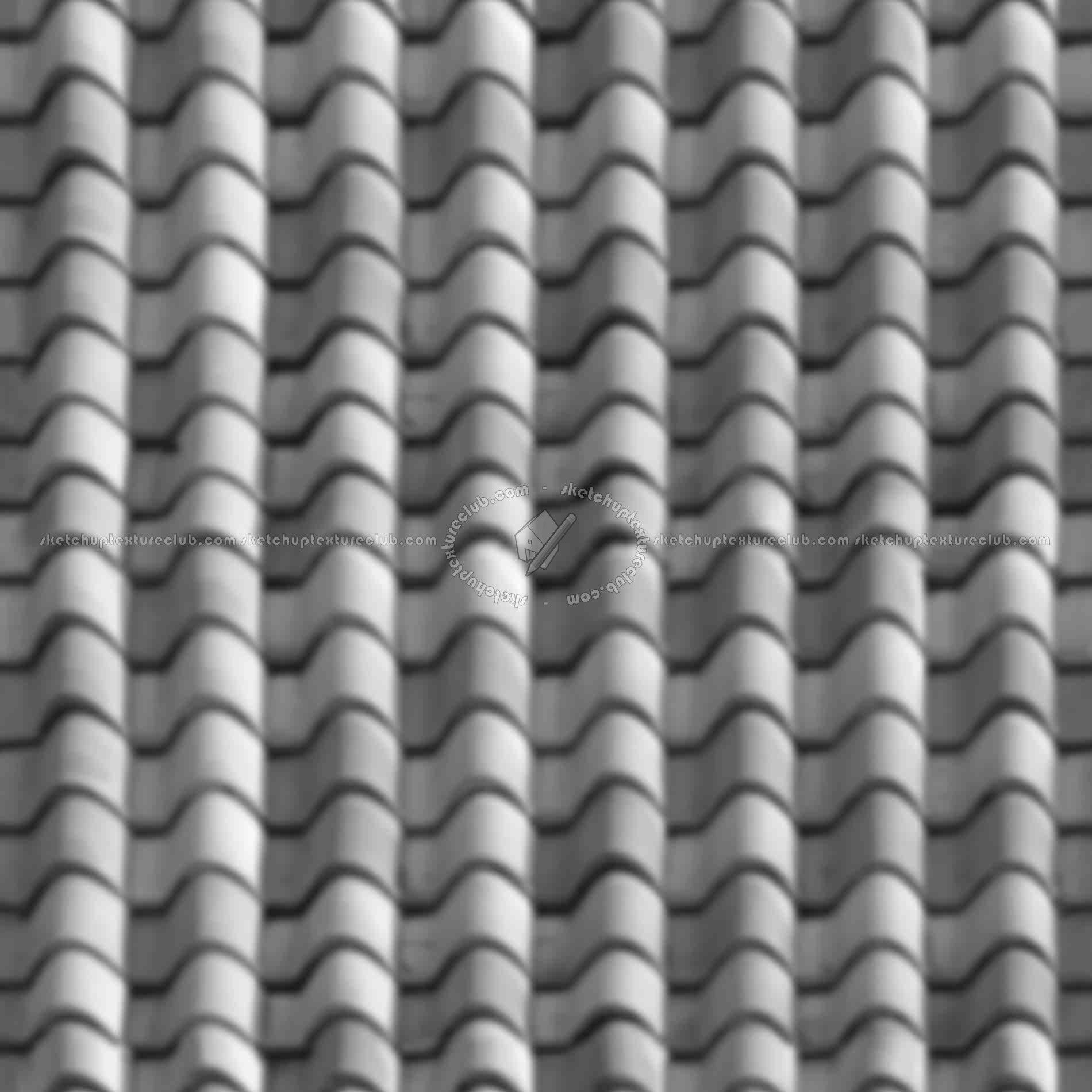 Textures   -   ARCHITECTURE   -   ROOFINGS   -   Clay roofs  - Clay roof texture seamless 19573 - Displacement