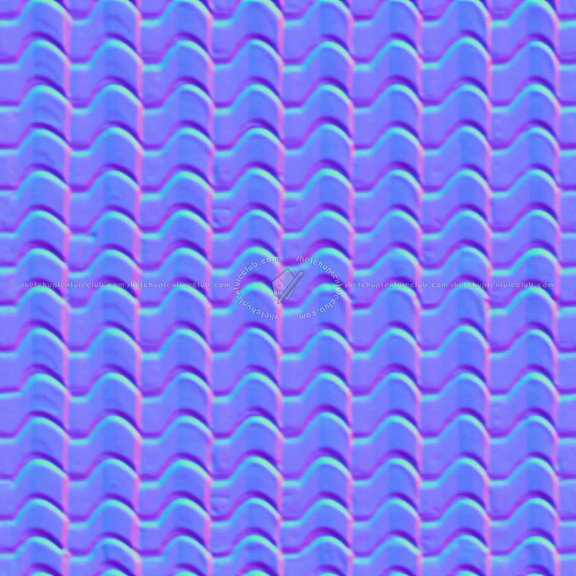 Textures   -   ARCHITECTURE   -   ROOFINGS   -   Clay roofs  - Clay roof texture seamless 19573 - Normal