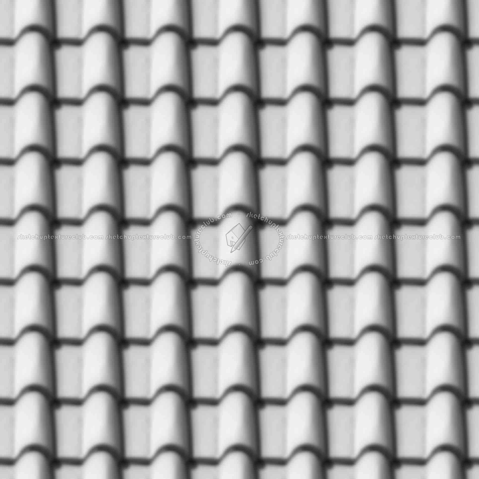 Textures   -   ARCHITECTURE   -   ROOFINGS   -   Clay roofs  - Clay roof texture seamless 19574 - Displacement