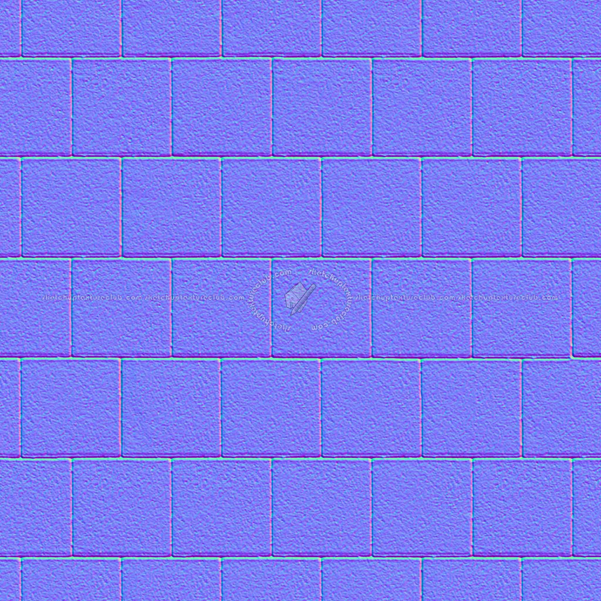 Textures   -   ARCHITECTURE   -   PAVING OUTDOOR   -   Concrete   -   Blocks regular  - Concrete tile paving PBR texture seamless 21988 - Normal