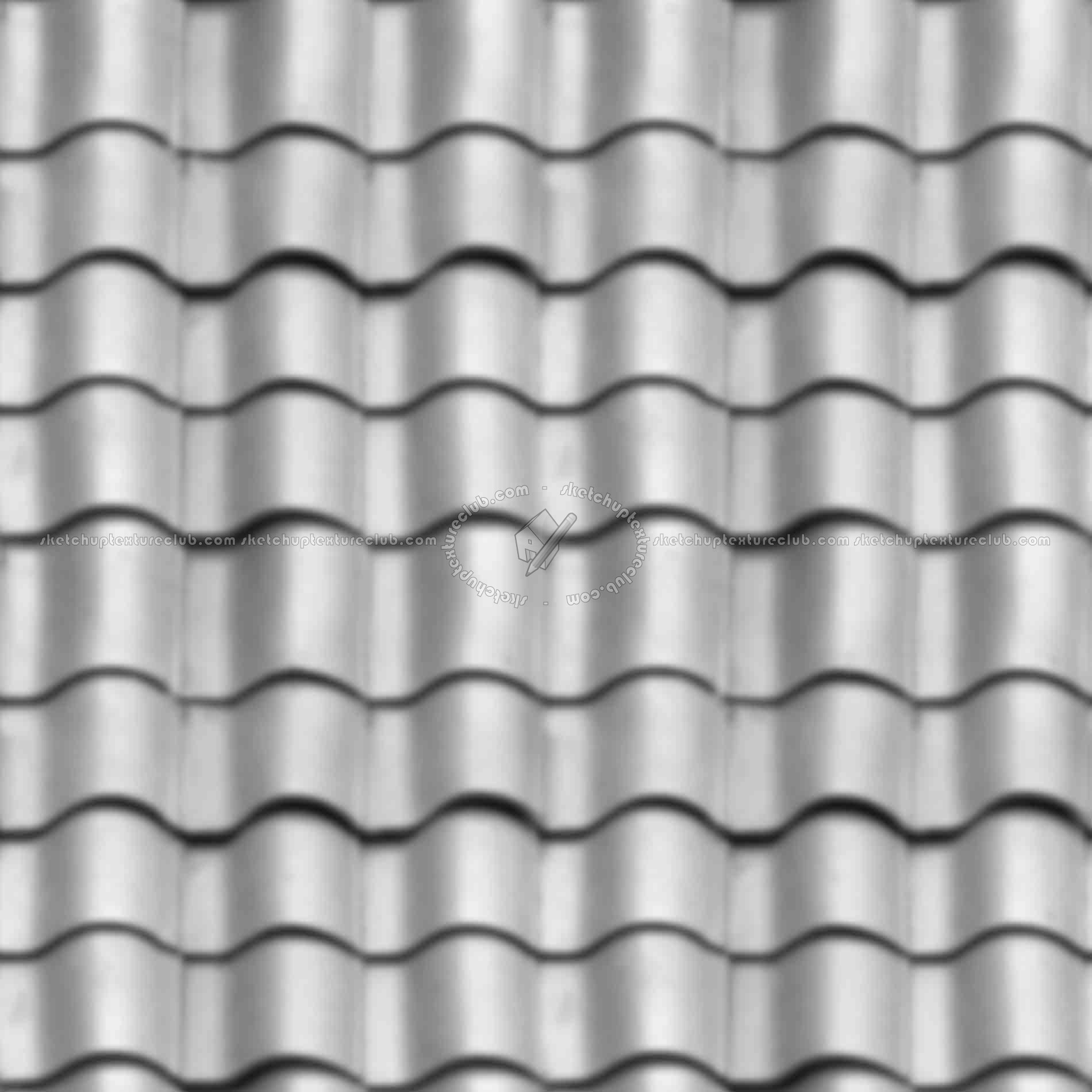 Textures   -   ARCHITECTURE   -   ROOFINGS   -   Clay roofs  - Clay roof texture seamless 19575 - Displacement