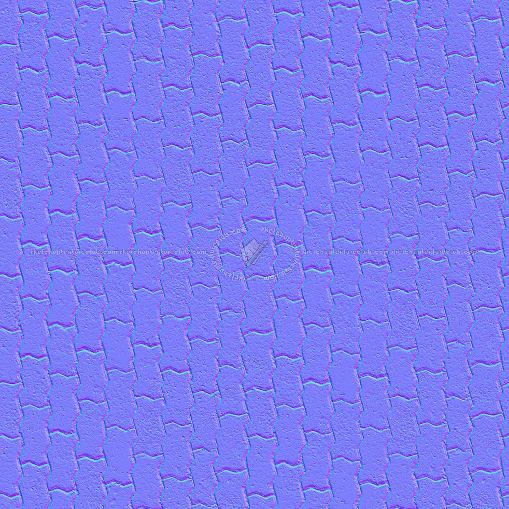 Textures   -   ARCHITECTURE   -   PAVING OUTDOOR   -   Pavers stone   -   Blocks regular  - Paver stone regular blocks texture seamless 17018 - Normal