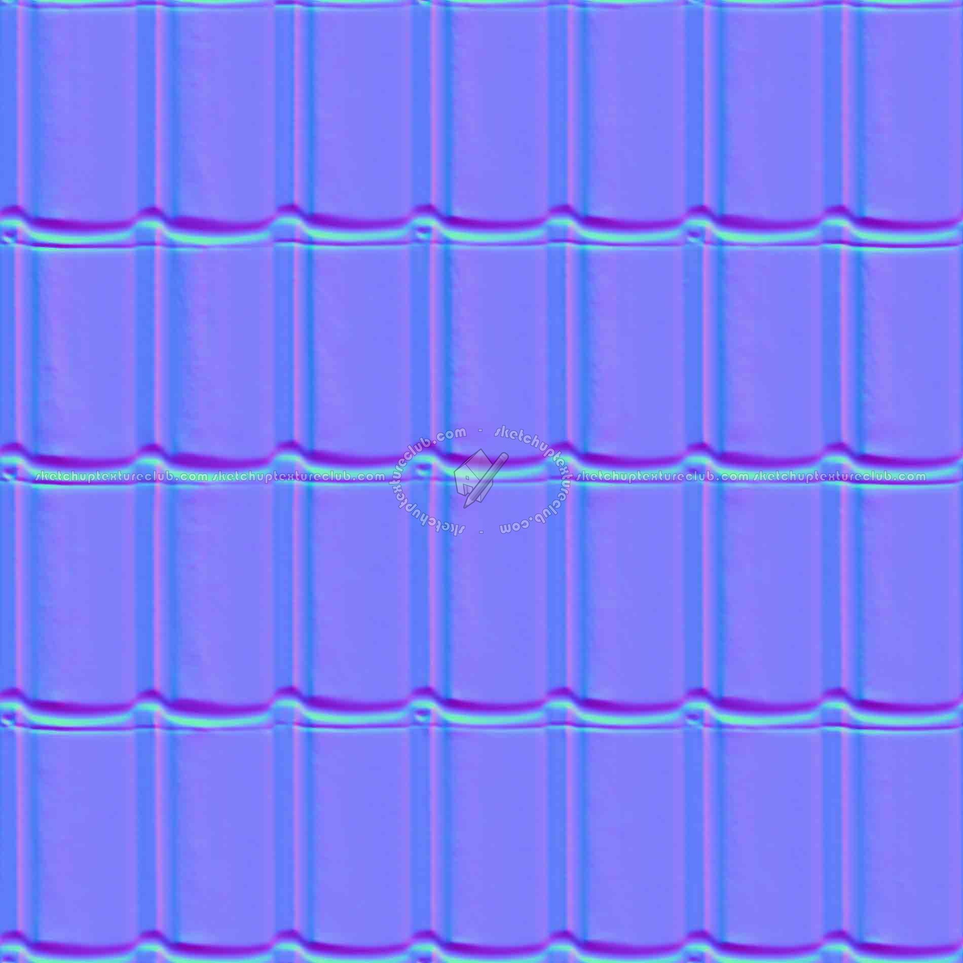 Textures   -   ARCHITECTURE   -   ROOFINGS   -   Clay roofs  - Clay roof texture seamless 19577 - Normal