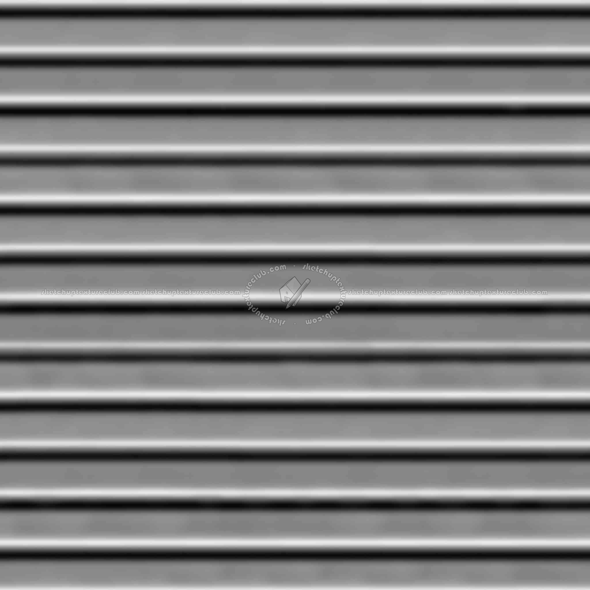 Textures   -   MATERIALS   -   METALS   -   Corrugated  - Brushed aluminium corrugated steel texture seamless 09919 - Displacement