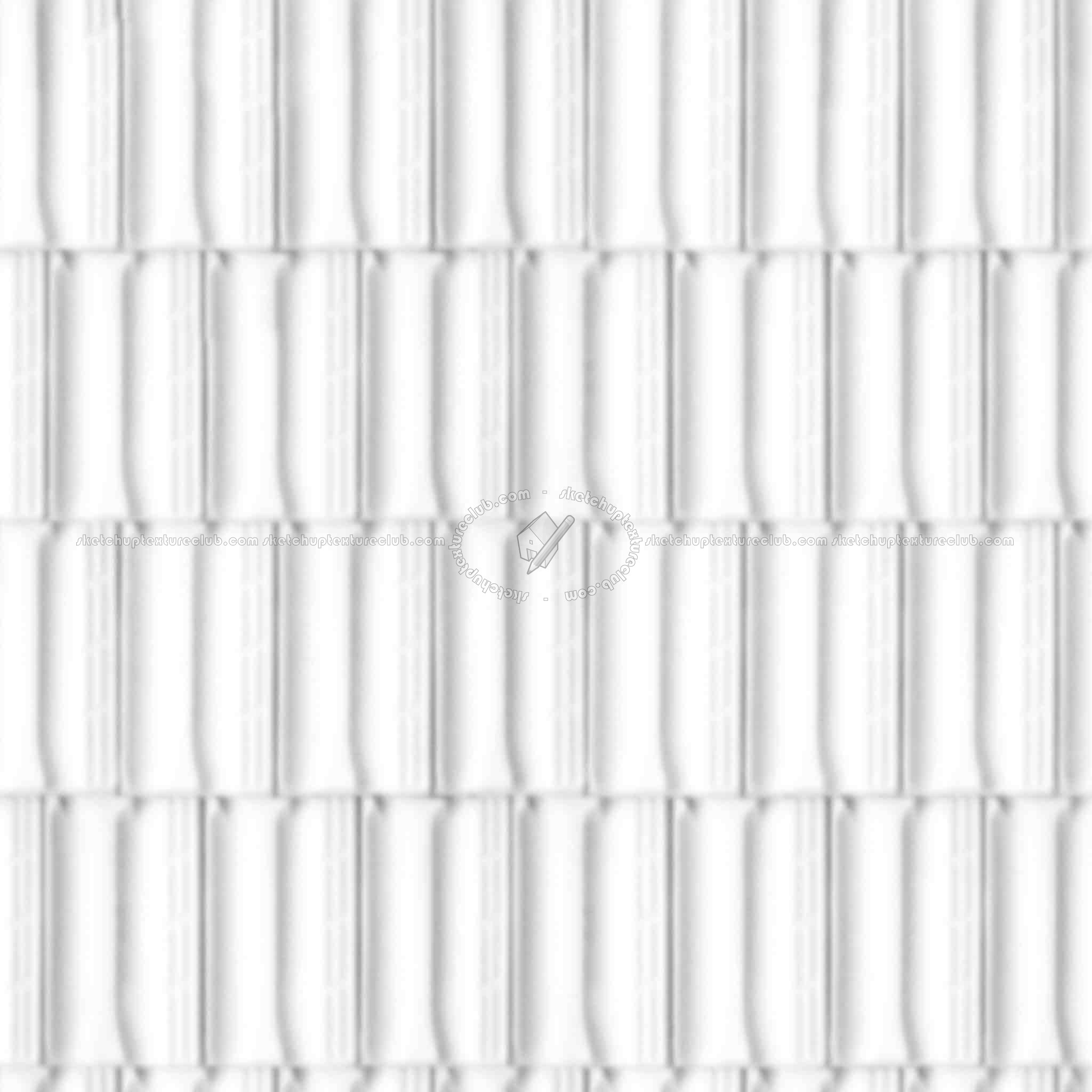 Textures   -   ARCHITECTURE   -   ROOFINGS   -   Clay roofs  - Clay roofing Marseille texture seamless 03341 - Ambient occlusion