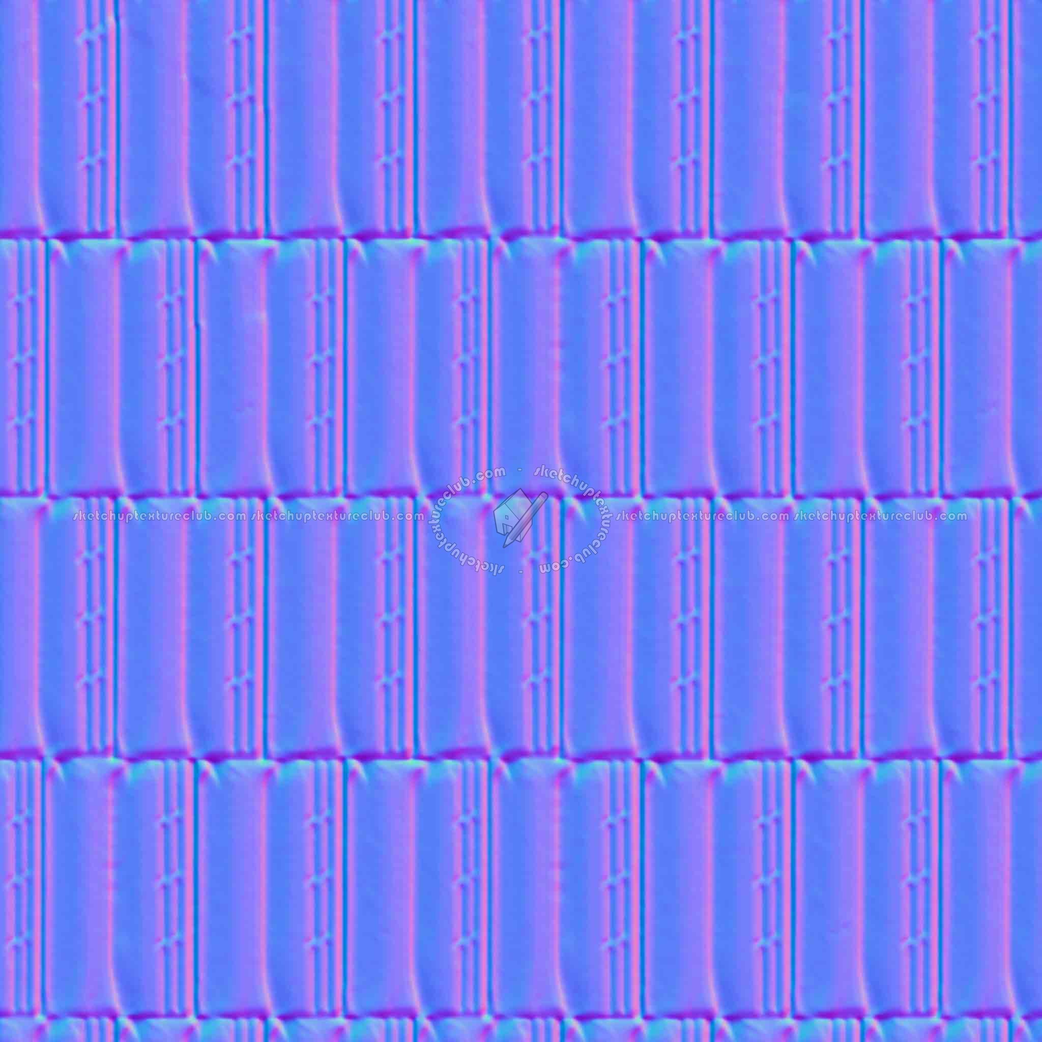 Textures   -   ARCHITECTURE   -   ROOFINGS   -   Clay roofs  - Clay roofing Marseille texture seamless 03341 - Normal