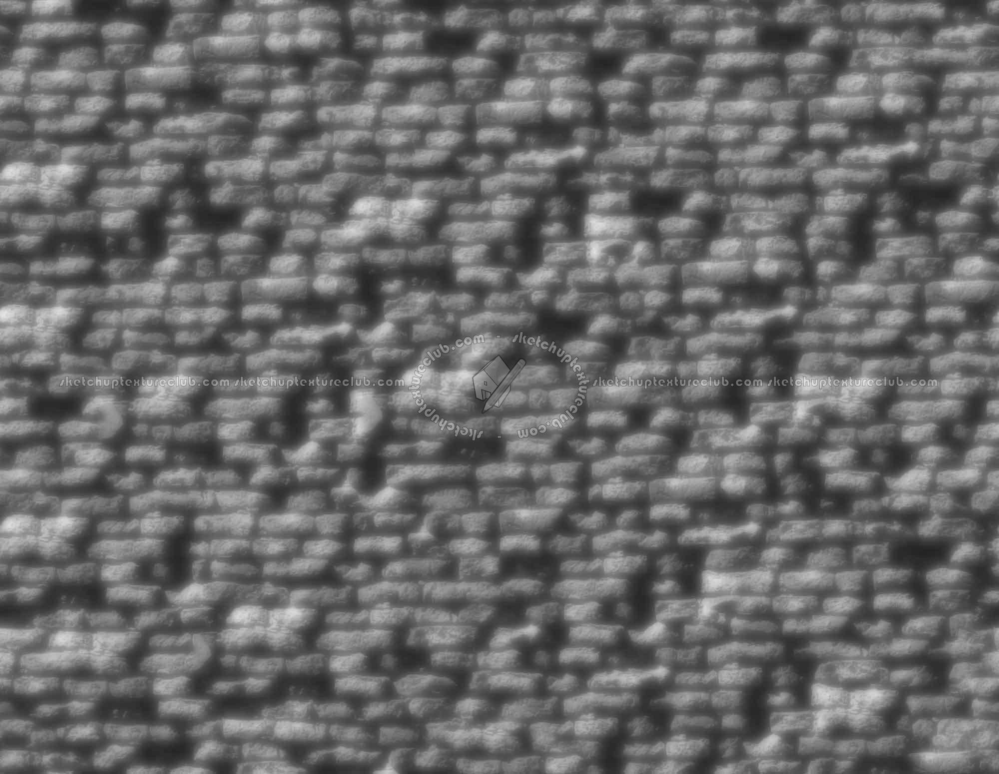 Textures   -   ARCHITECTURE   -   BRICKS   -   Damaged bricks  - Damaged bricks texture seamless 00103 - Displacement