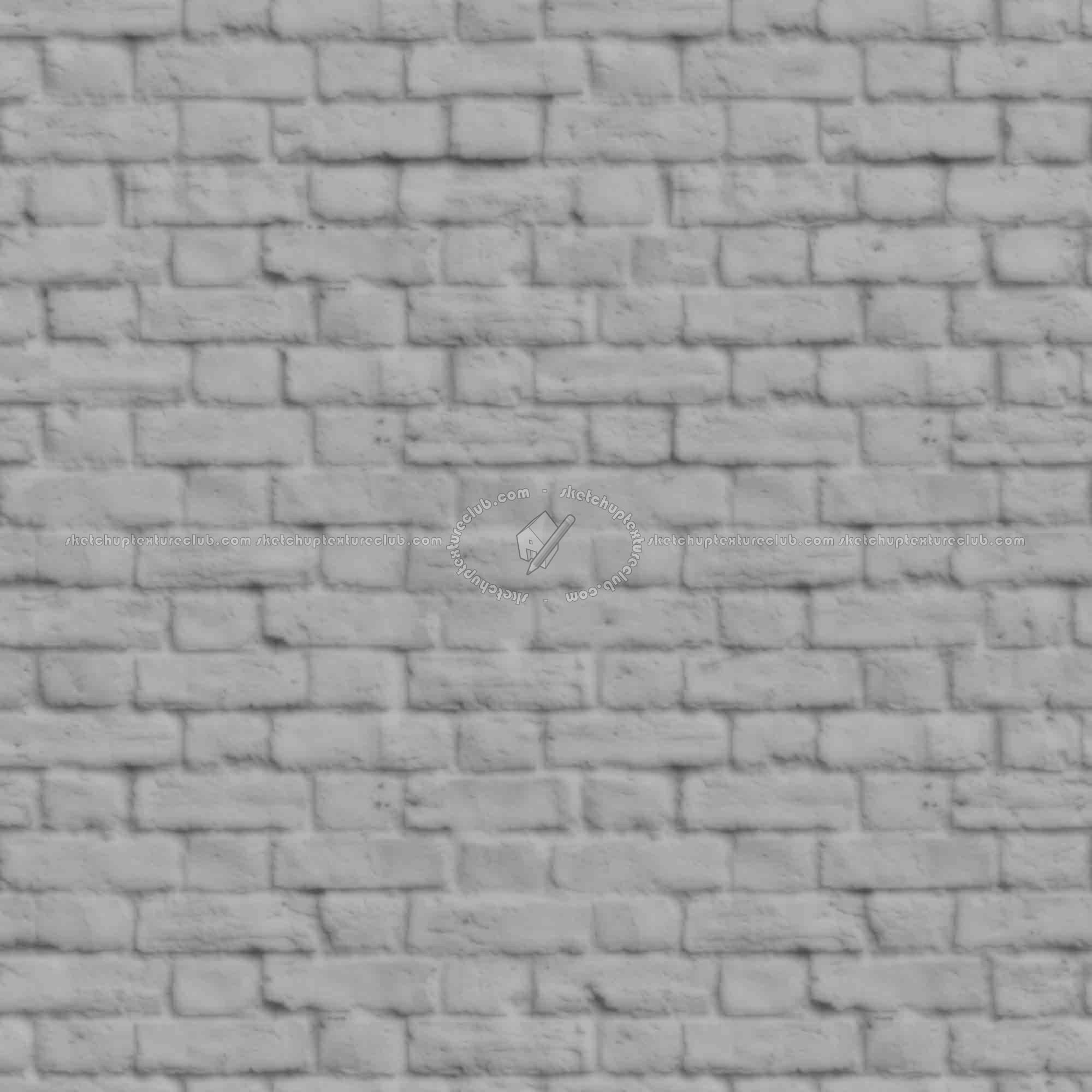 Textures   -   ARCHITECTURE   -   BRICKS   -   White Bricks  - White bricks texture seamless 00491 - Displacement
