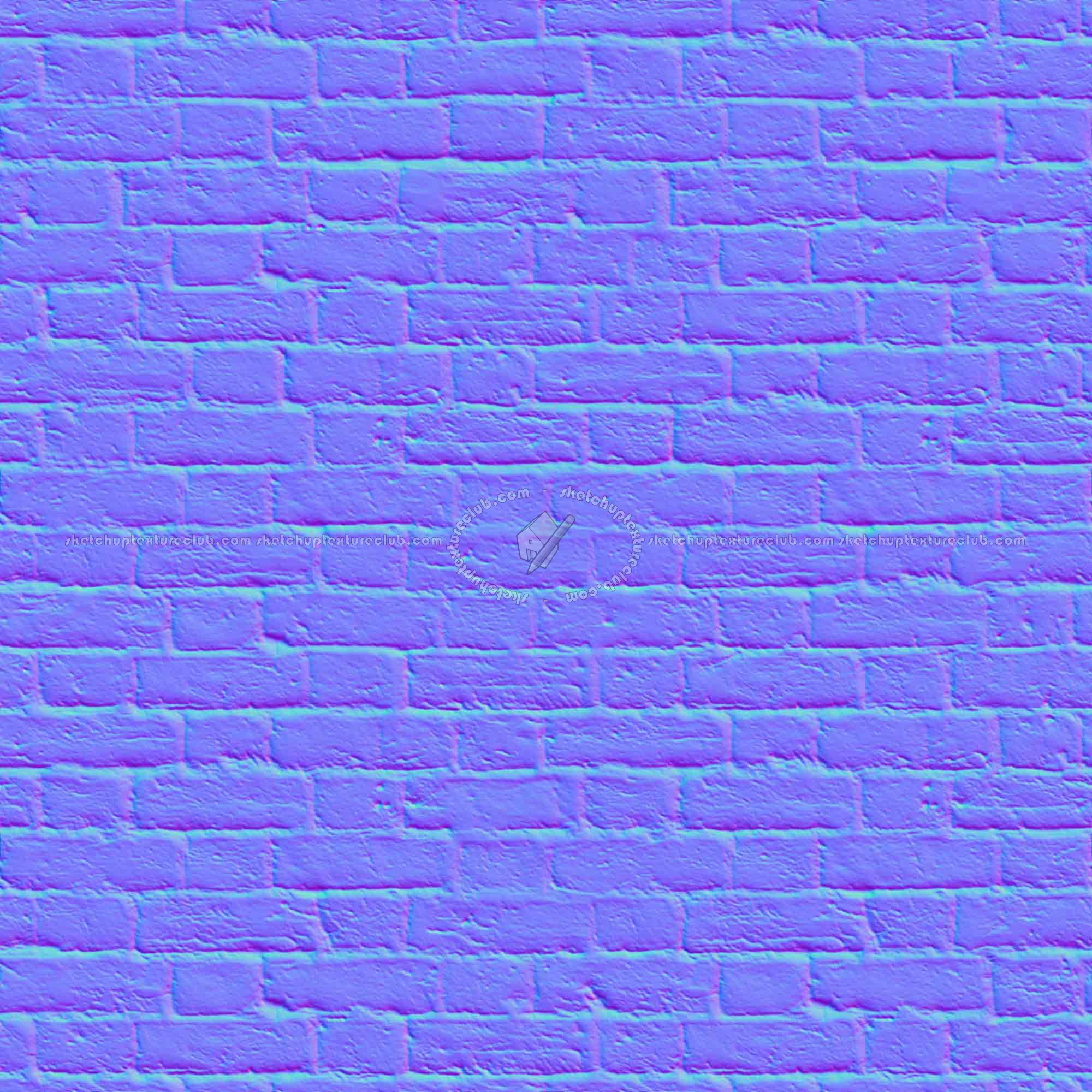 Textures   -   ARCHITECTURE   -   BRICKS   -   White Bricks  - White bricks texture seamless 00491 - Normal
