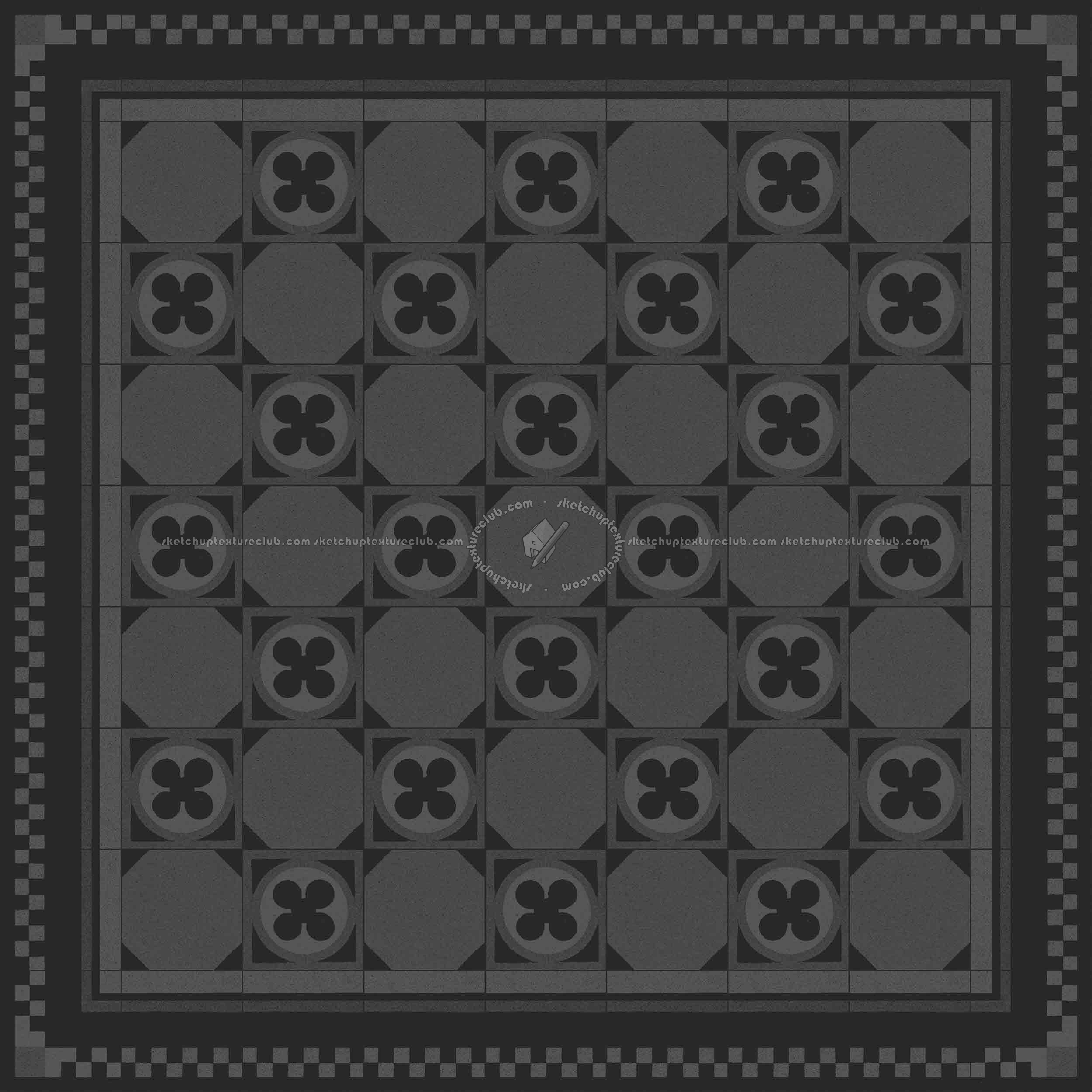 Textures   -   ARCHITECTURE   -   TILES INTERIOR   -   Cement - Encaustic   -   Cement  - Cement concrete tile texture seamless 13335 - Specular