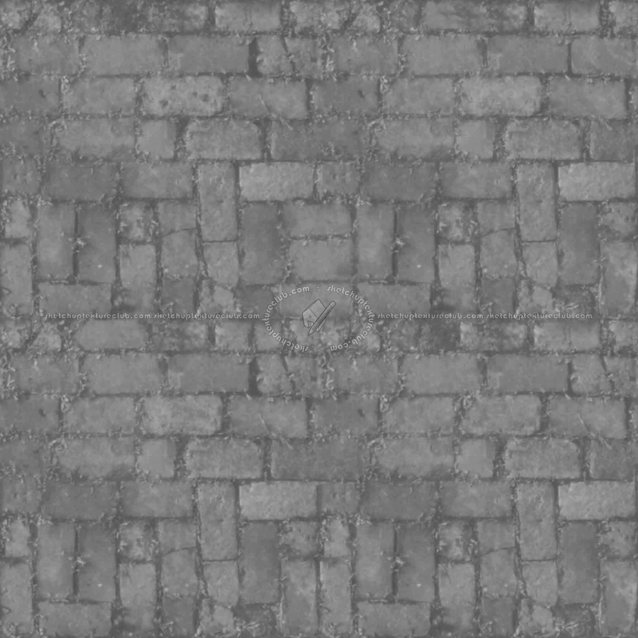 Textures   -   ARCHITECTURE   -   PAVING OUTDOOR   -   Concrete   -   Blocks damaged  - Concrete paving outdoor damaged texture seamless 05499 - Displacement