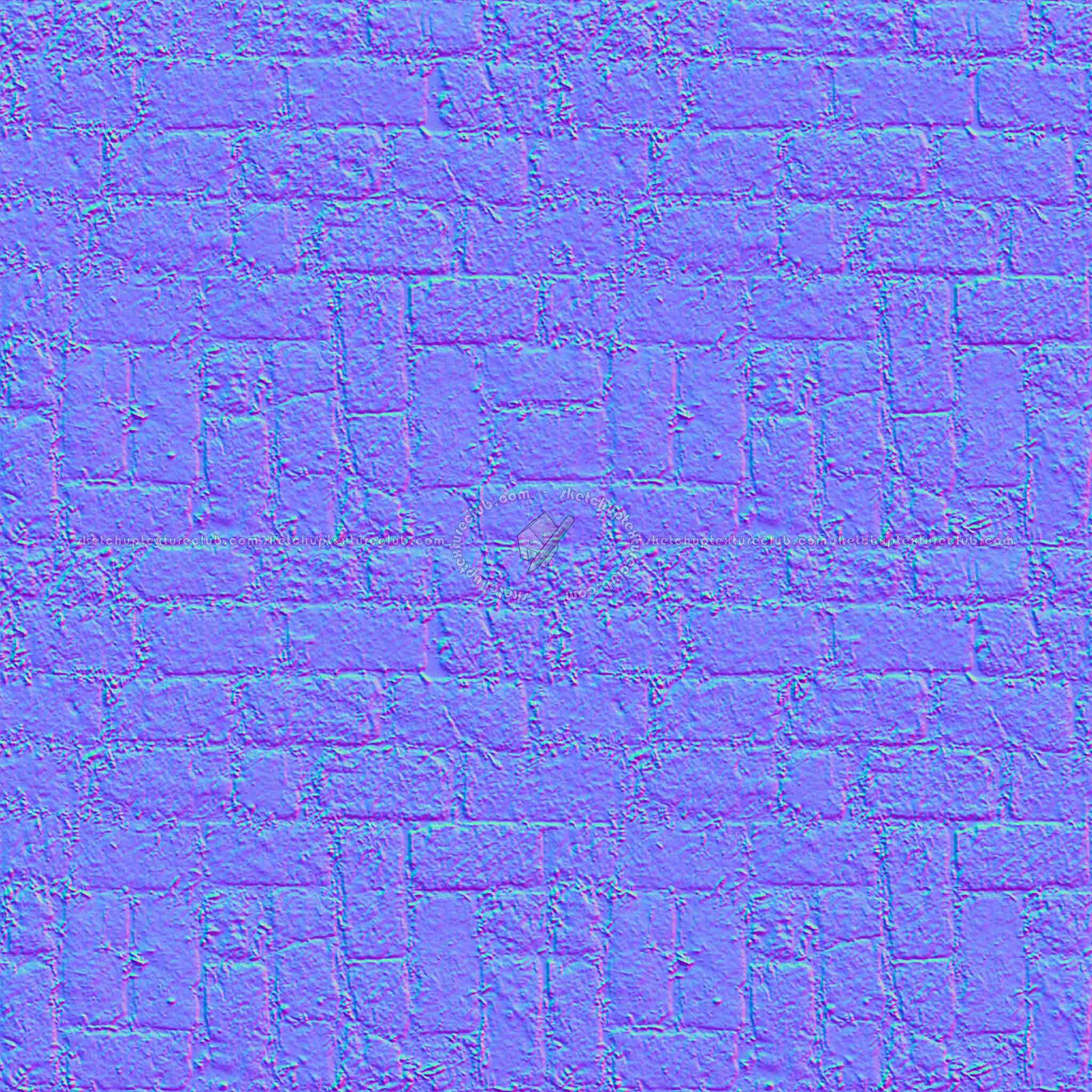 Textures   -   ARCHITECTURE   -   PAVING OUTDOOR   -   Concrete   -   Blocks damaged  - Concrete paving outdoor damaged texture seamless 05499 - Normal