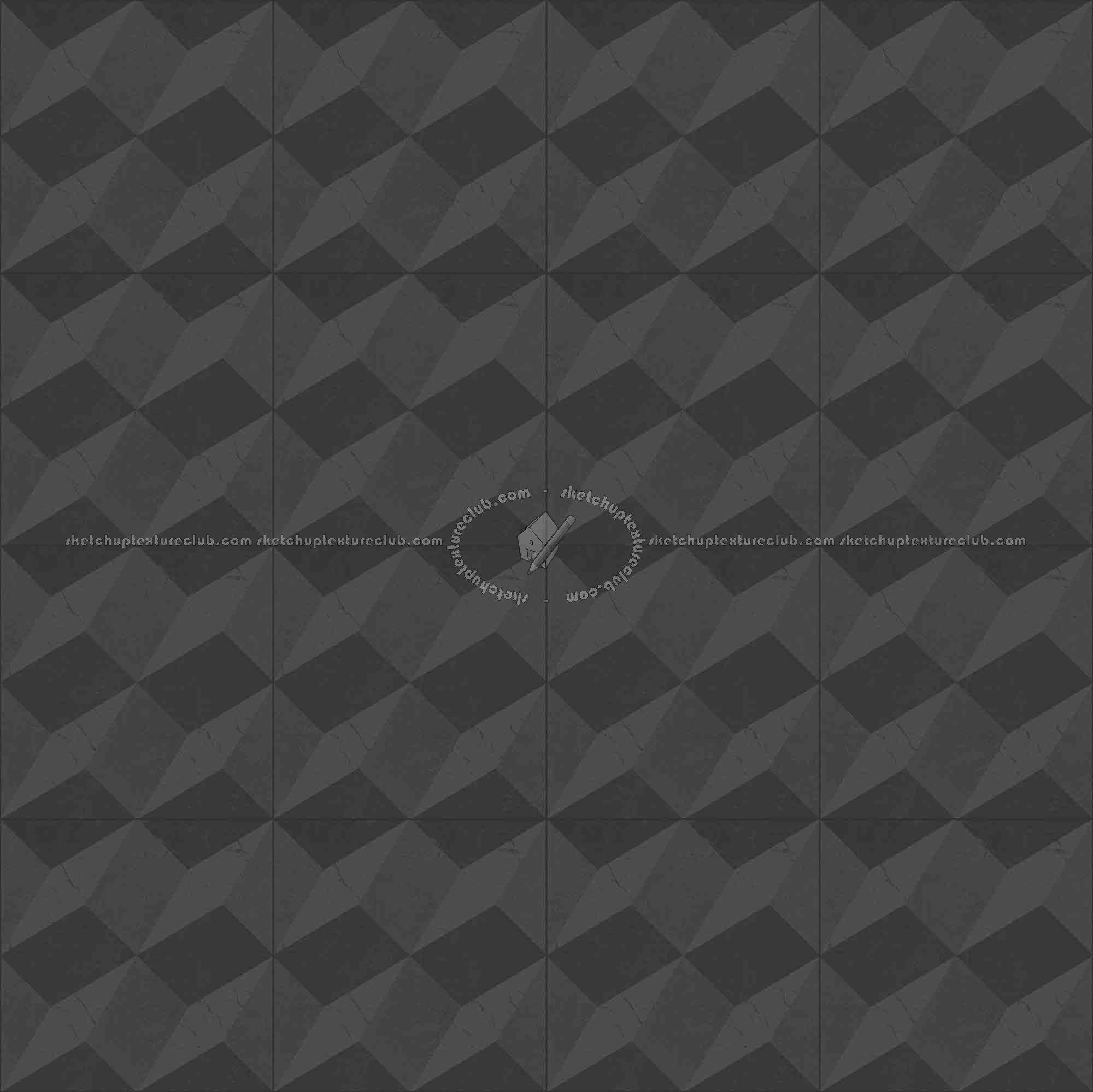 Textures   -   ARCHITECTURE   -   TILES INTERIOR   -   Marble tiles   -   White  - Illusion black white marble floor tile texture seamless 14821 - Specular