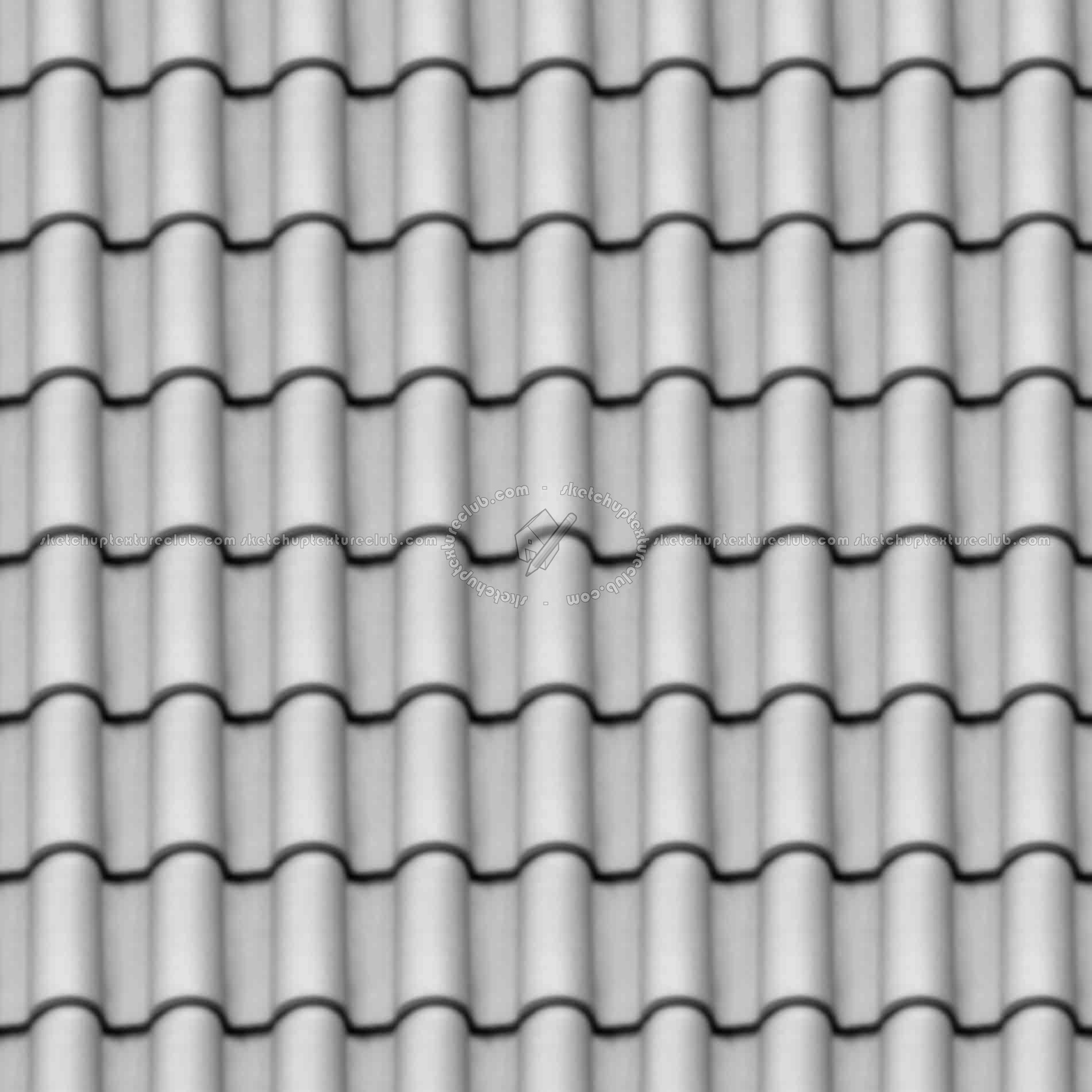 Textures   -   ARCHITECTURE   -   ROOFINGS   -   Clay roofs  - Clay roof texture seamless 19580 - Displacement