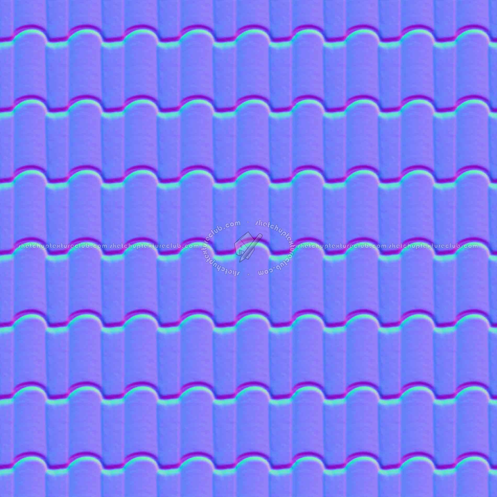 Textures   -   ARCHITECTURE   -   ROOFINGS   -   Clay roofs  - Clay roof texture seamless 19580 - Normal