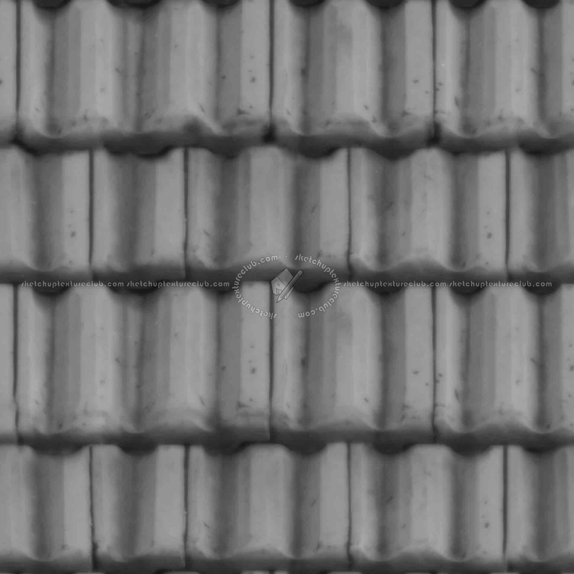 Textures   -   ARCHITECTURE   -   ROOFINGS   -   Clay roofs  - Clay roof texture seamless 19582 - Displacement