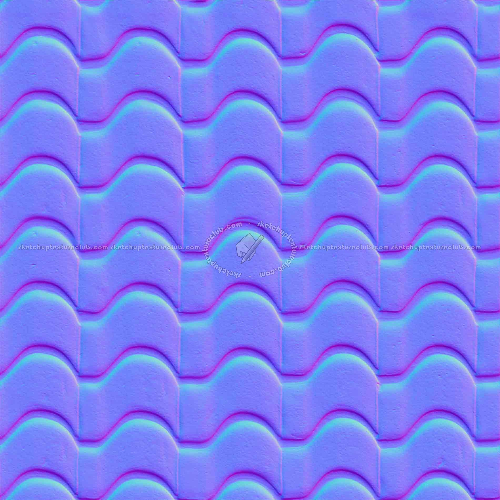 Textures   -   ARCHITECTURE   -   ROOFINGS   -   Clay roofs  - Clay roof texture seamless 19584 - Normal