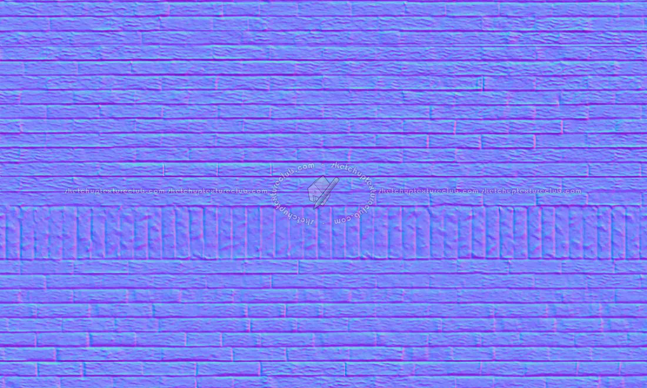 Textures   -   ARCHITECTURE   -   BRICKS   -   Facing Bricks   -   Rustic  - Wall cladding rustic bricks texture seamless 19361 - Normal