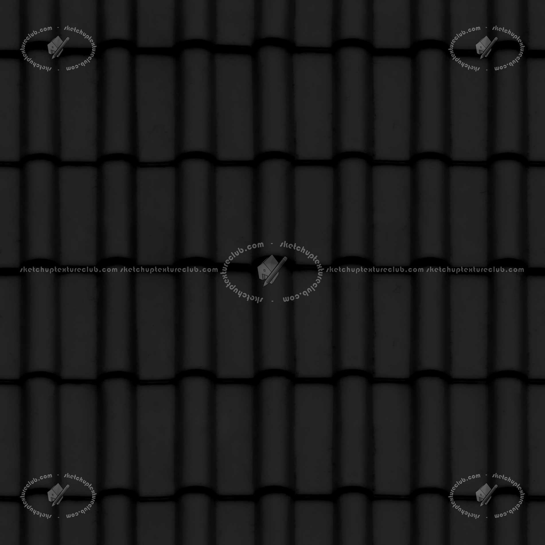 Textures   -   ARCHITECTURE   -   ROOFINGS   -   Clay roofs  - Clay roof texture seamless 19587 - Specular