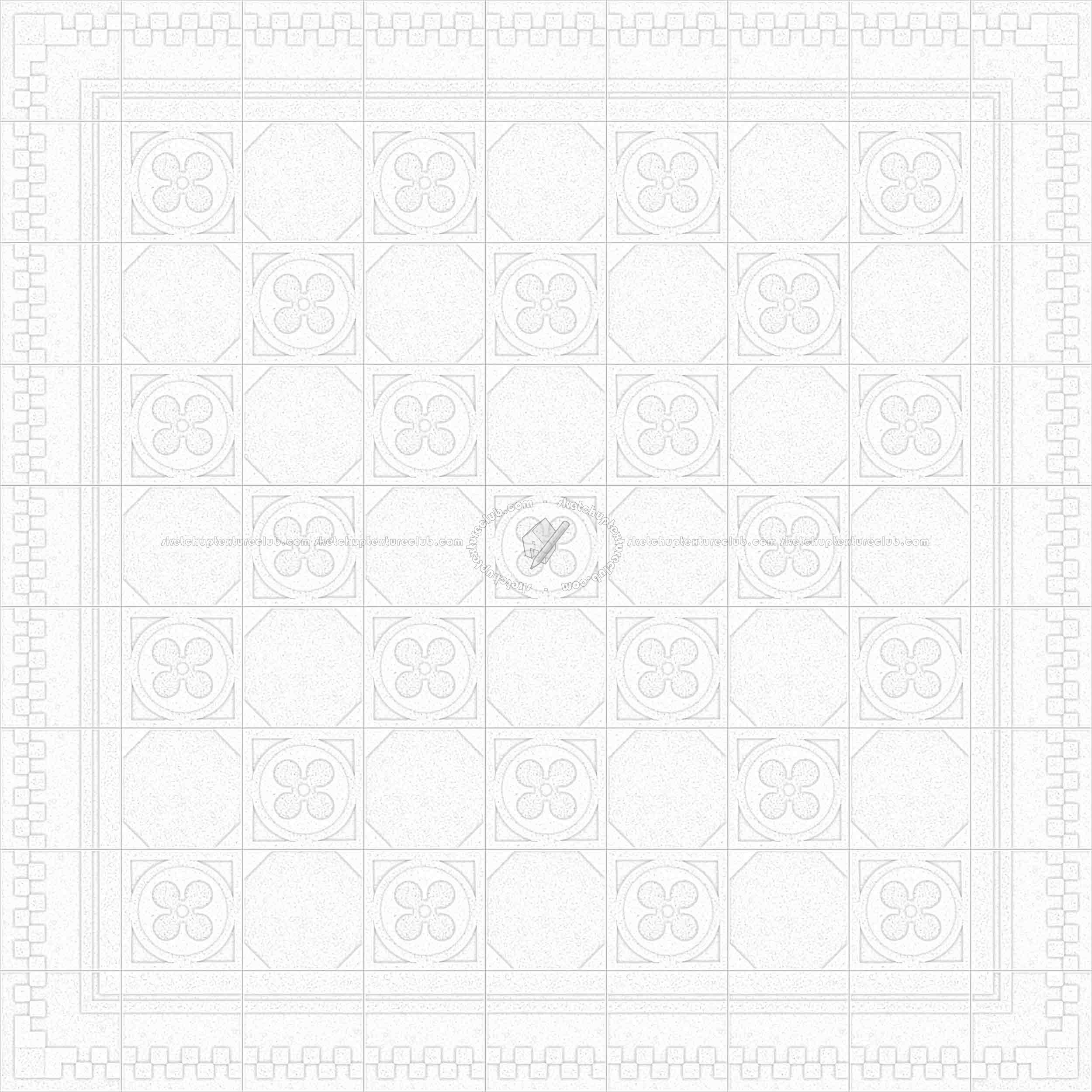 Textures   -   ARCHITECTURE   -   TILES INTERIOR   -   Cement - Encaustic   -   Cement  - Cement concrete tile texture seamless 13336 - Ambient occlusion