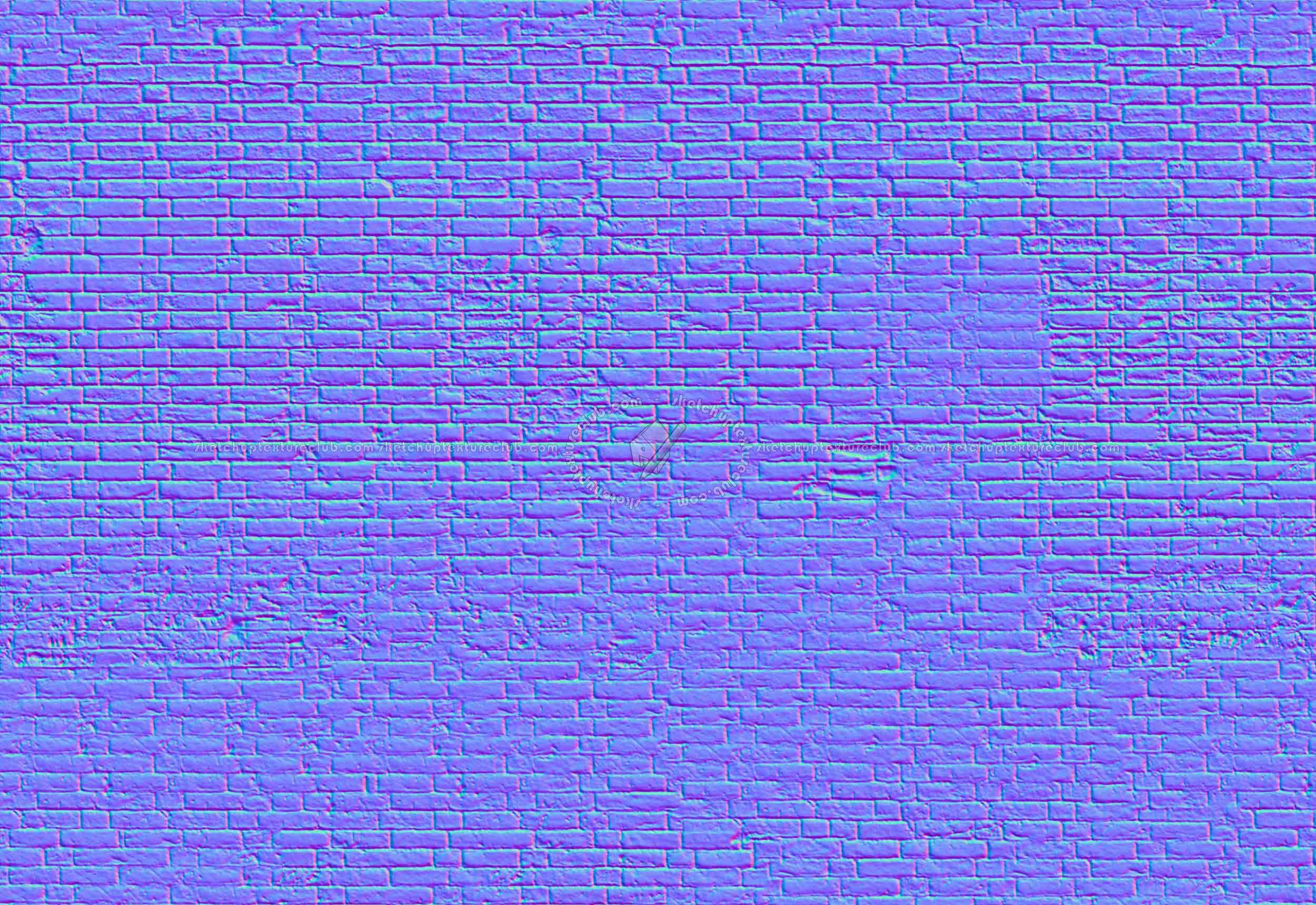 Textures   -   ARCHITECTURE   -   BRICKS   -   Damaged bricks  - Damaged bricks texture seamless 00122 - Normal