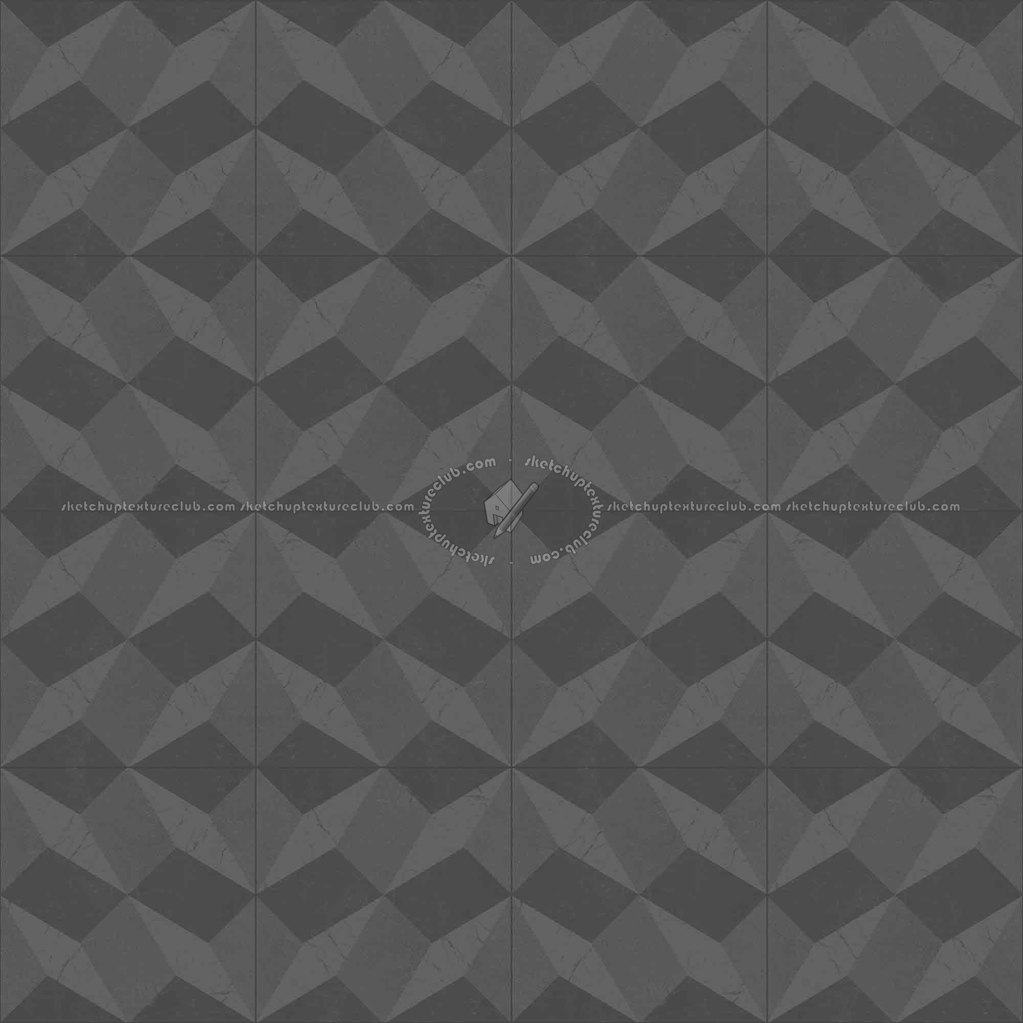 Textures   -   ARCHITECTURE   -   TILES INTERIOR   -   Marble tiles   -   White  - Illusion black white marble floor tile texture seamless 14822 - Specular