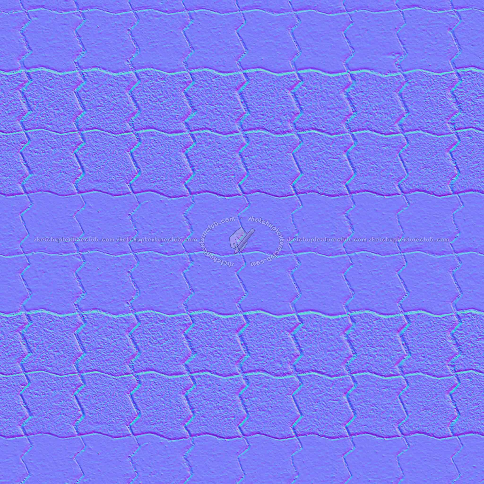 Textures   -   ARCHITECTURE   -   PAVING OUTDOOR   -   Concrete   -   Blocks regular  - Paving outdoor concrete regular block texture seamless 05646 - Normal