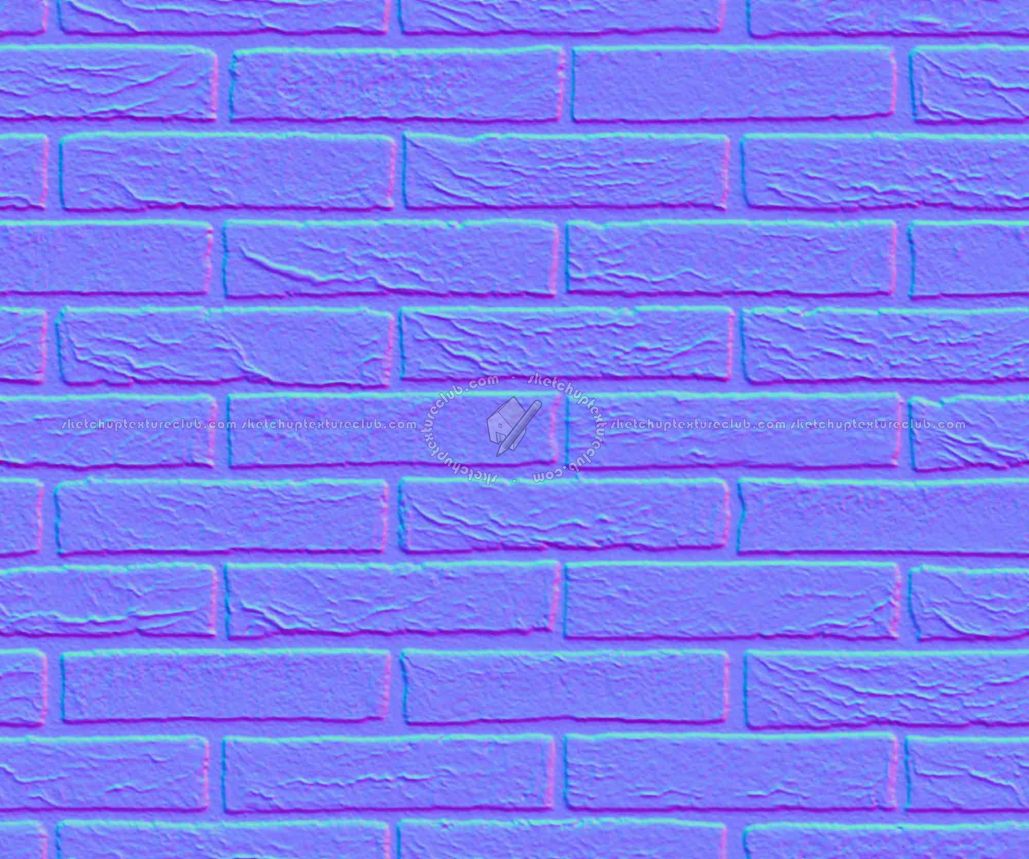 Textures   -   ARCHITECTURE   -   BRICKS   -   Facing Bricks   -   Rustic  - Rustic bricks texture seamless 00194 - Normal