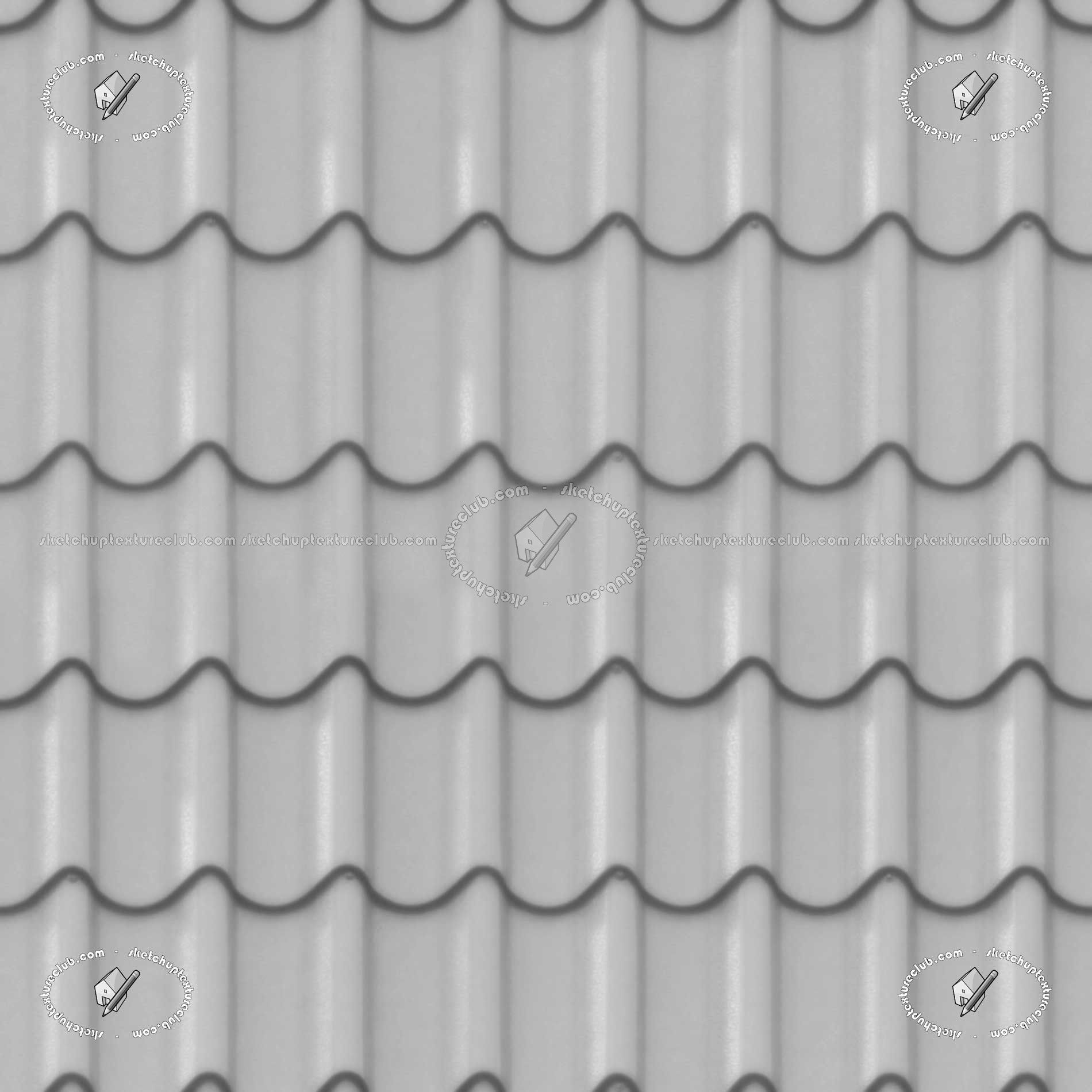 Textures   -   ARCHITECTURE   -   ROOFINGS   -   Clay roofs  - Clay roof texture seamless 19588 - Displacement