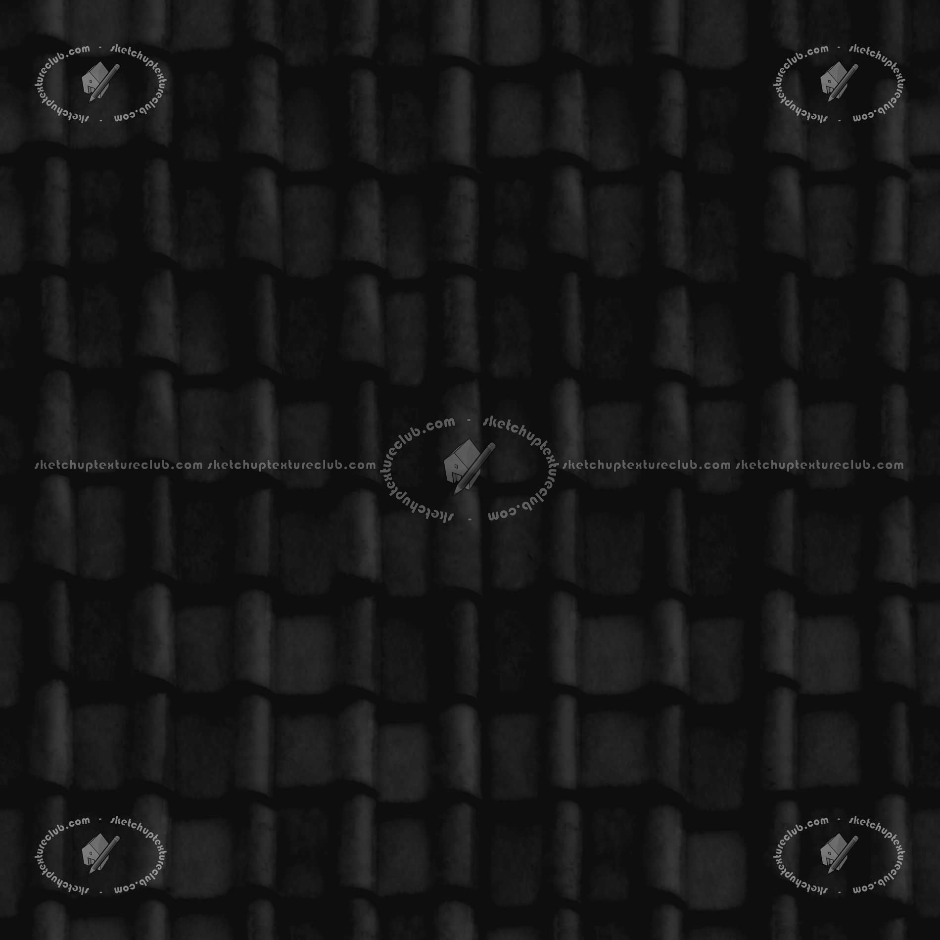 Textures   -   ARCHITECTURE   -   ROOFINGS   -   Clay roofs  - Clay roof texture seamless 19591 - Specular