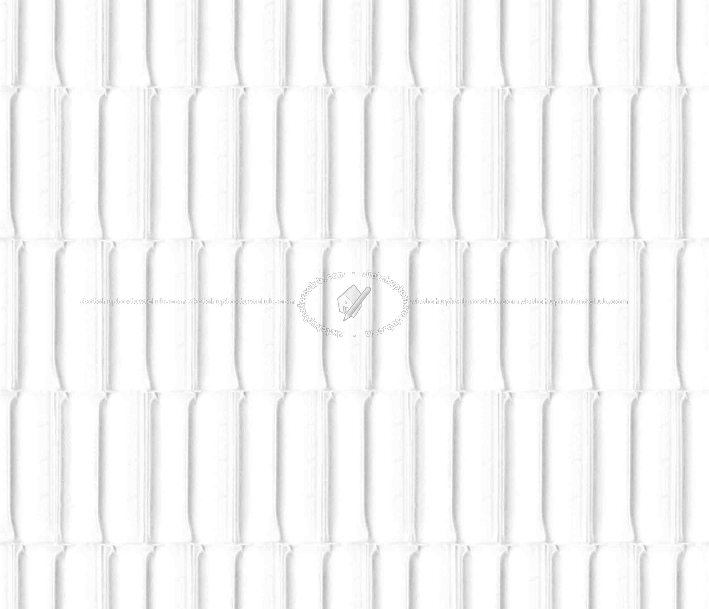 Textures   -   ARCHITECTURE   -   ROOFINGS   -   Clay roofs  - White clay roof texture seamless 20920 - Ambient occlusion