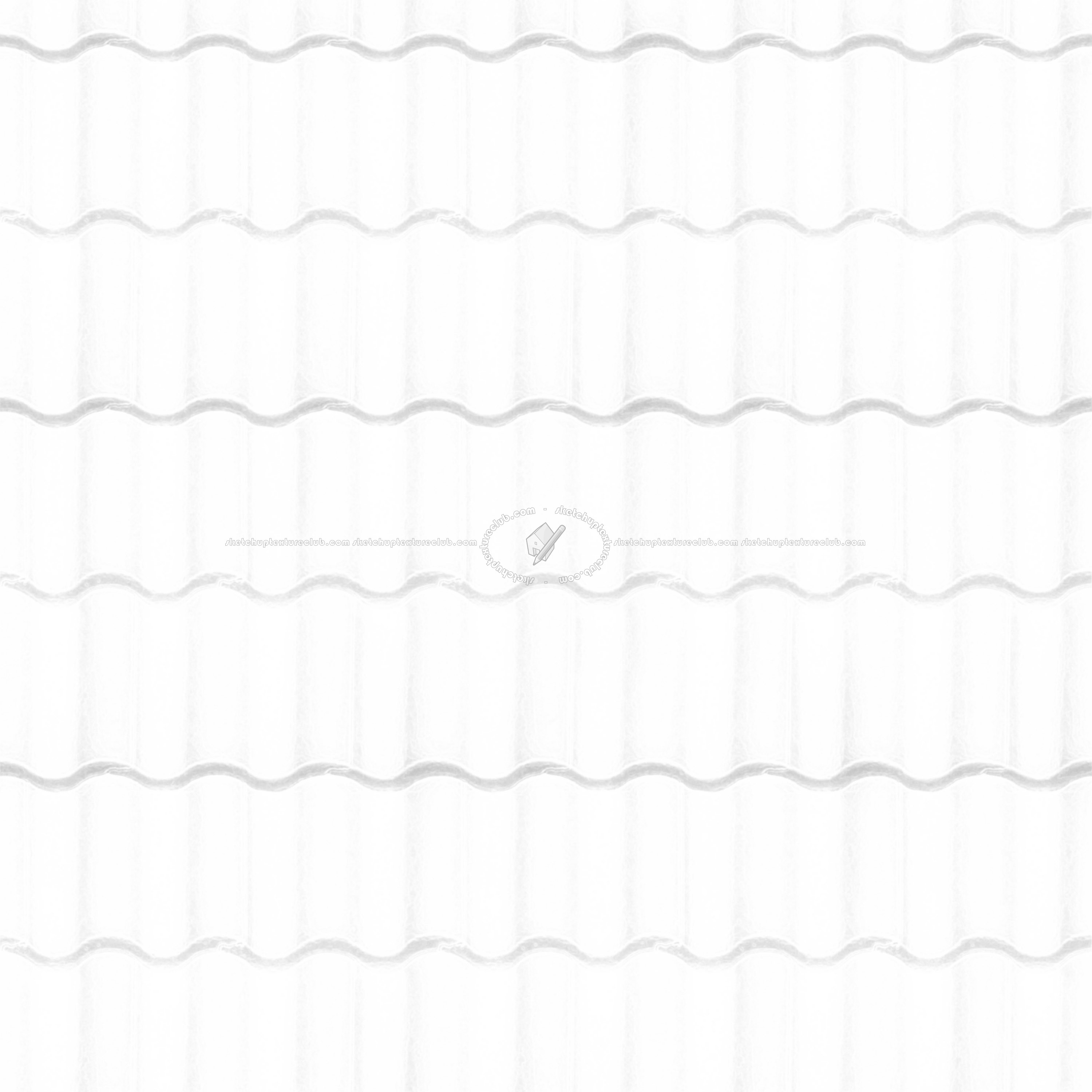 Textures   -   ARCHITECTURE   -   ROOFINGS   -   Clay roofs  - White clay roof texture seamless 20922 - Ambient occlusion