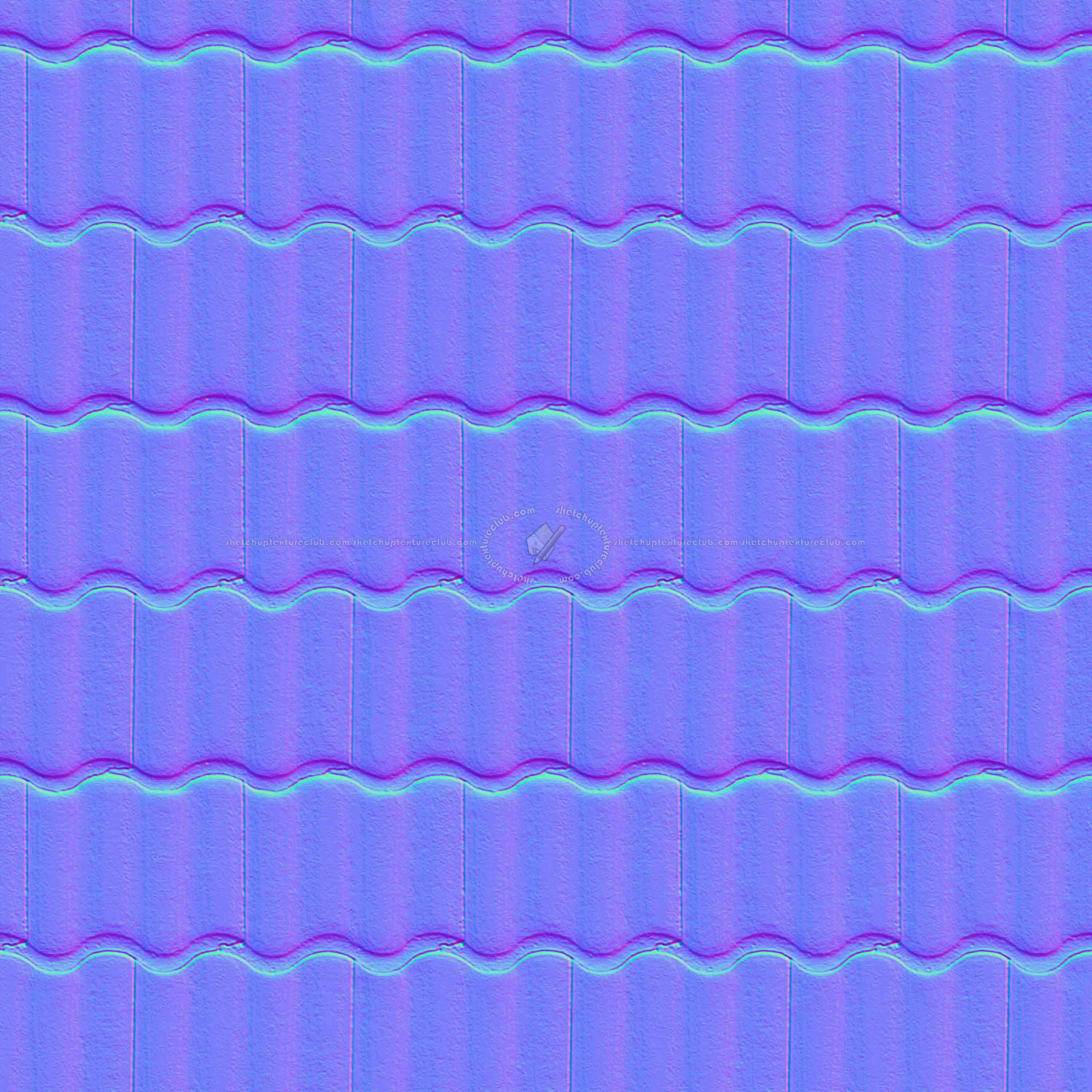 Textures   -   ARCHITECTURE   -   ROOFINGS   -   Clay roofs  - White clay roof texture seamless 20922 - Normal