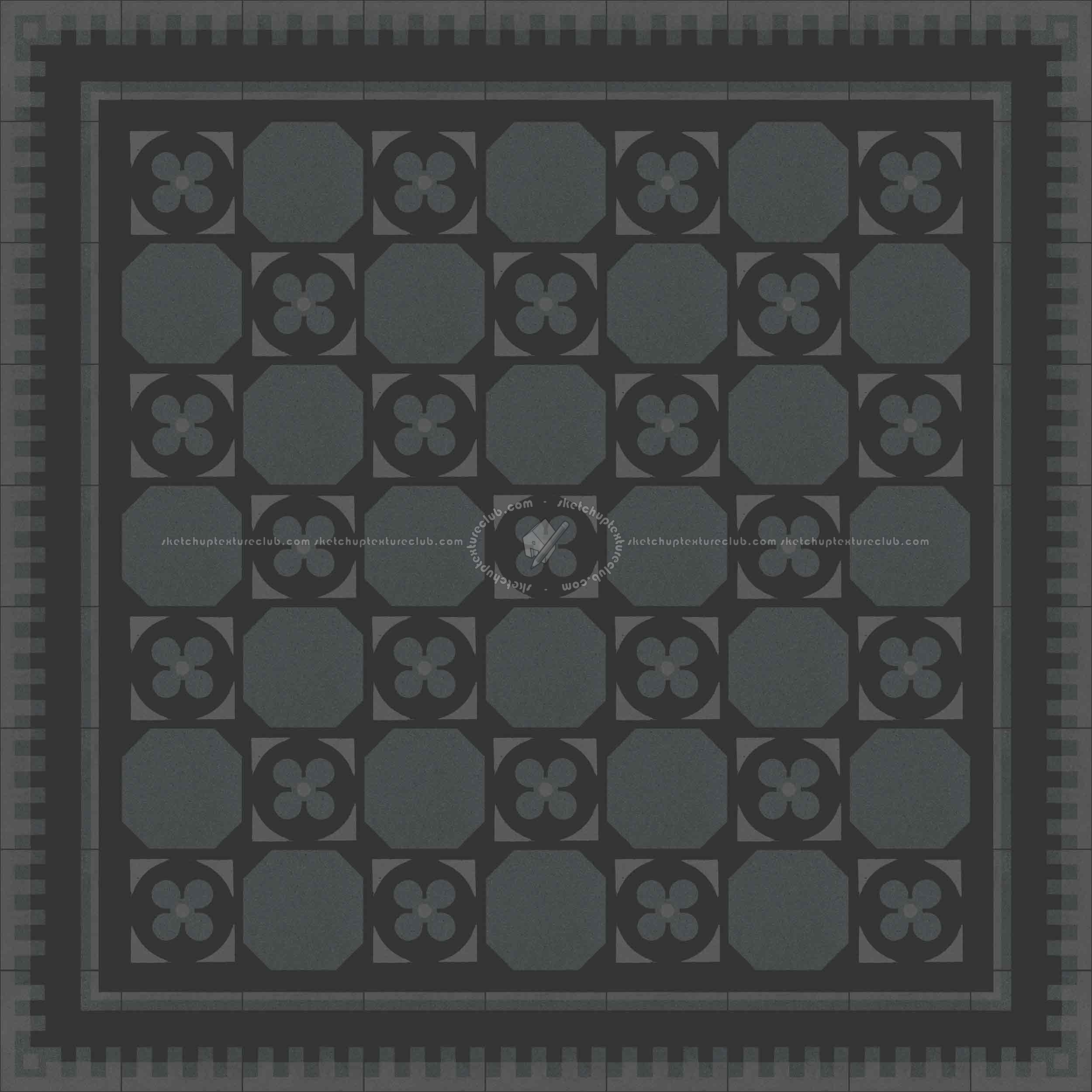 Textures   -   ARCHITECTURE   -   TILES INTERIOR   -   Cement - Encaustic   -   Cement  - Cement concrete tile texture seamless 13337 - Specular