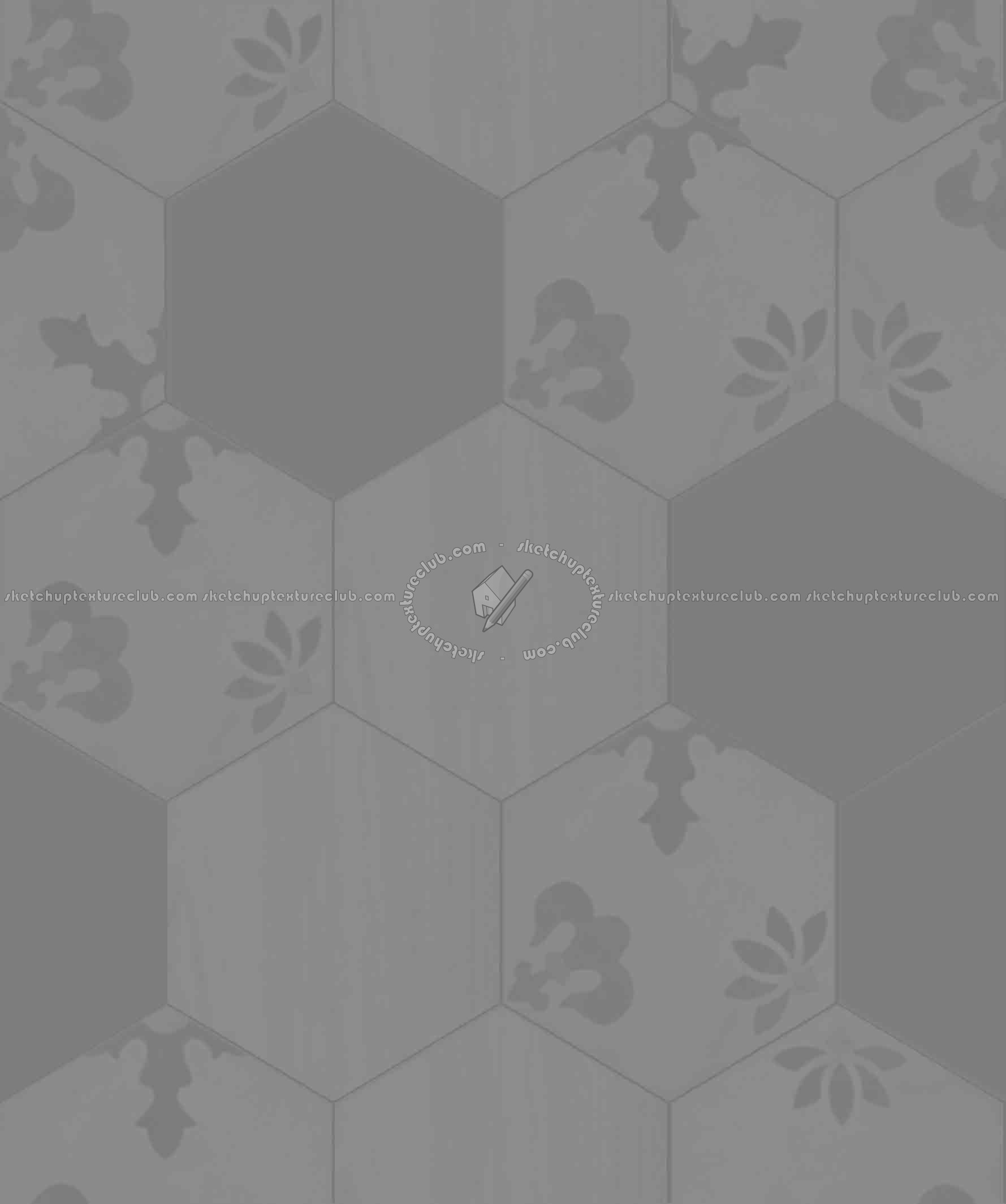 Textures   -   ARCHITECTURE   -   TILES INTERIOR   -   Hexagonal mixed  - Hexagonal tile texture seamless 17121 - Displacement