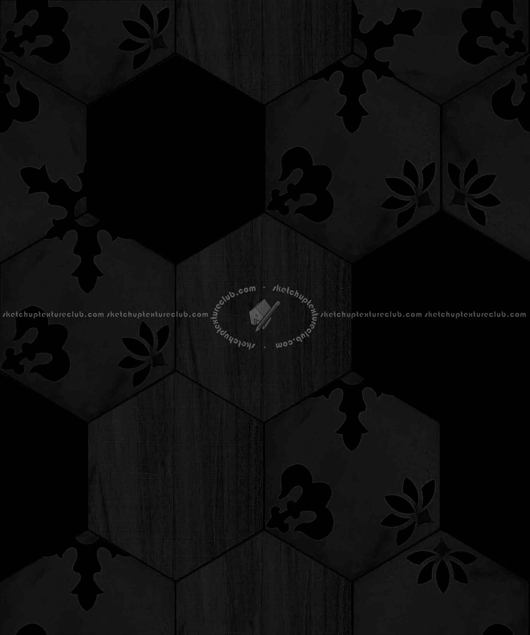 Textures   -   ARCHITECTURE   -   TILES INTERIOR   -   Hexagonal mixed  - Hexagonal tile texture seamless 17121 - Specular