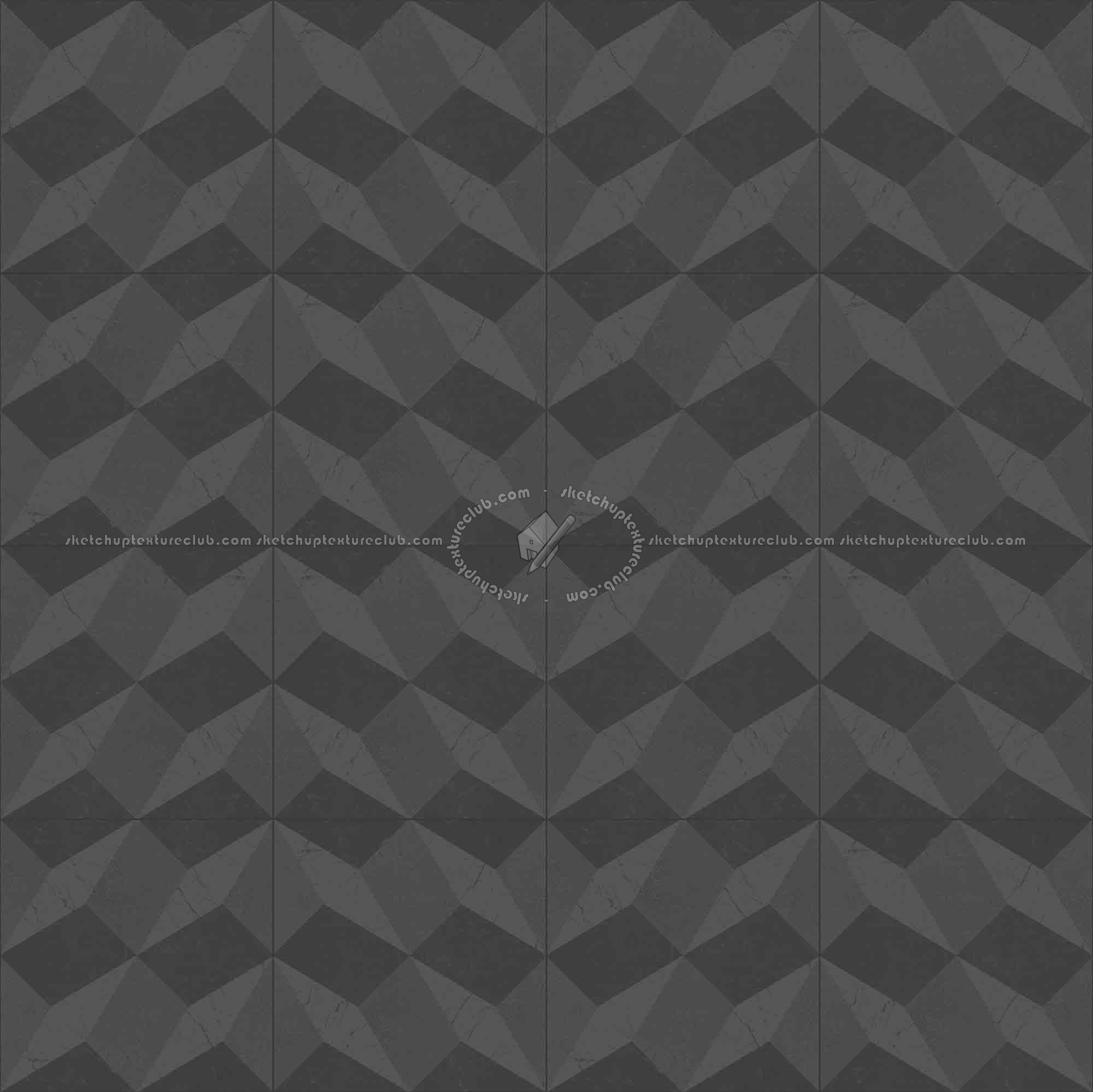 Textures   -   ARCHITECTURE   -   TILES INTERIOR   -   Marble tiles   -   White  - Illusion black white marble floor tile texture seamless 14823 - Specular